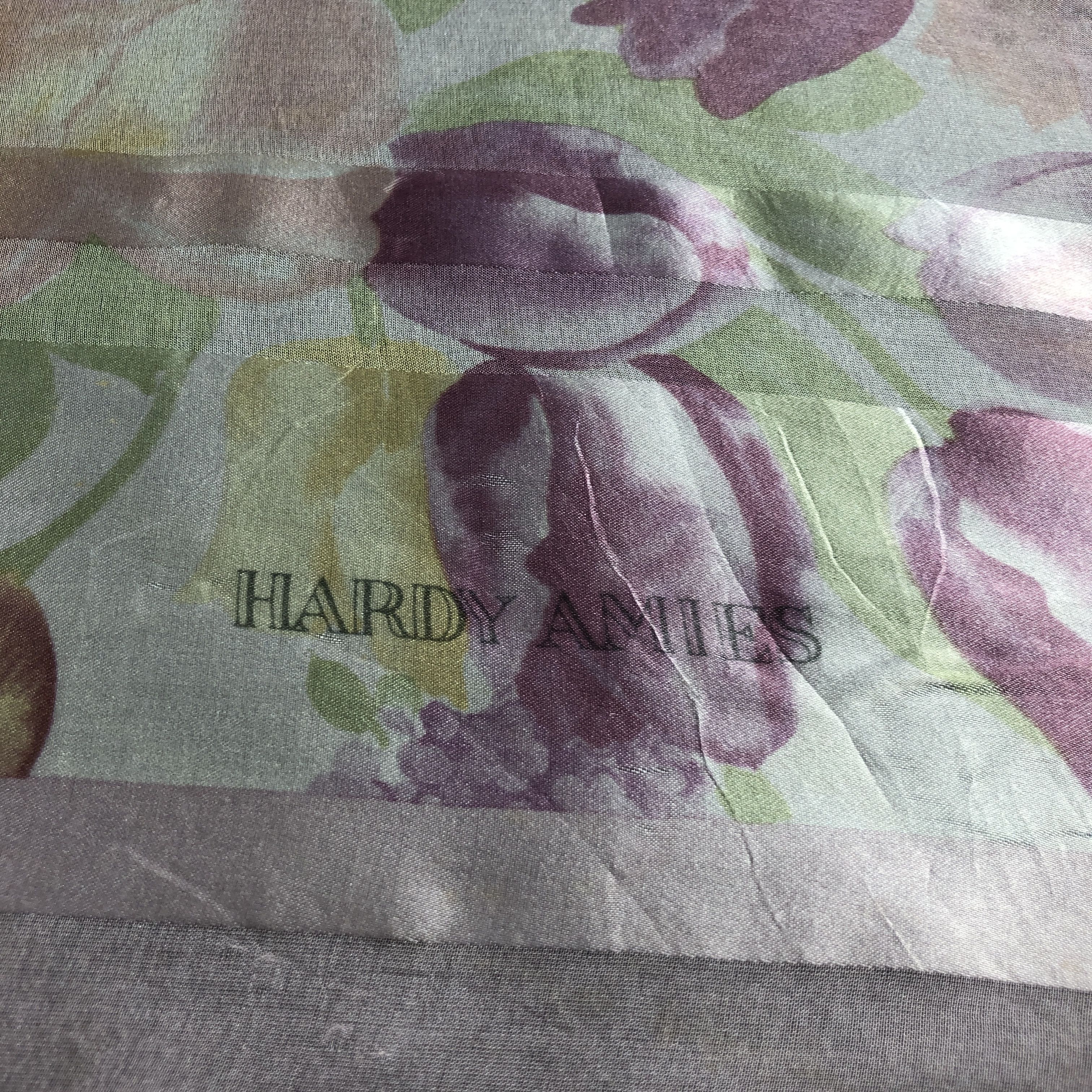 Hardy Amies Hardy Amies Floral Silk Scarf M1079 Size ONE SIZE - 4 Thumbnail