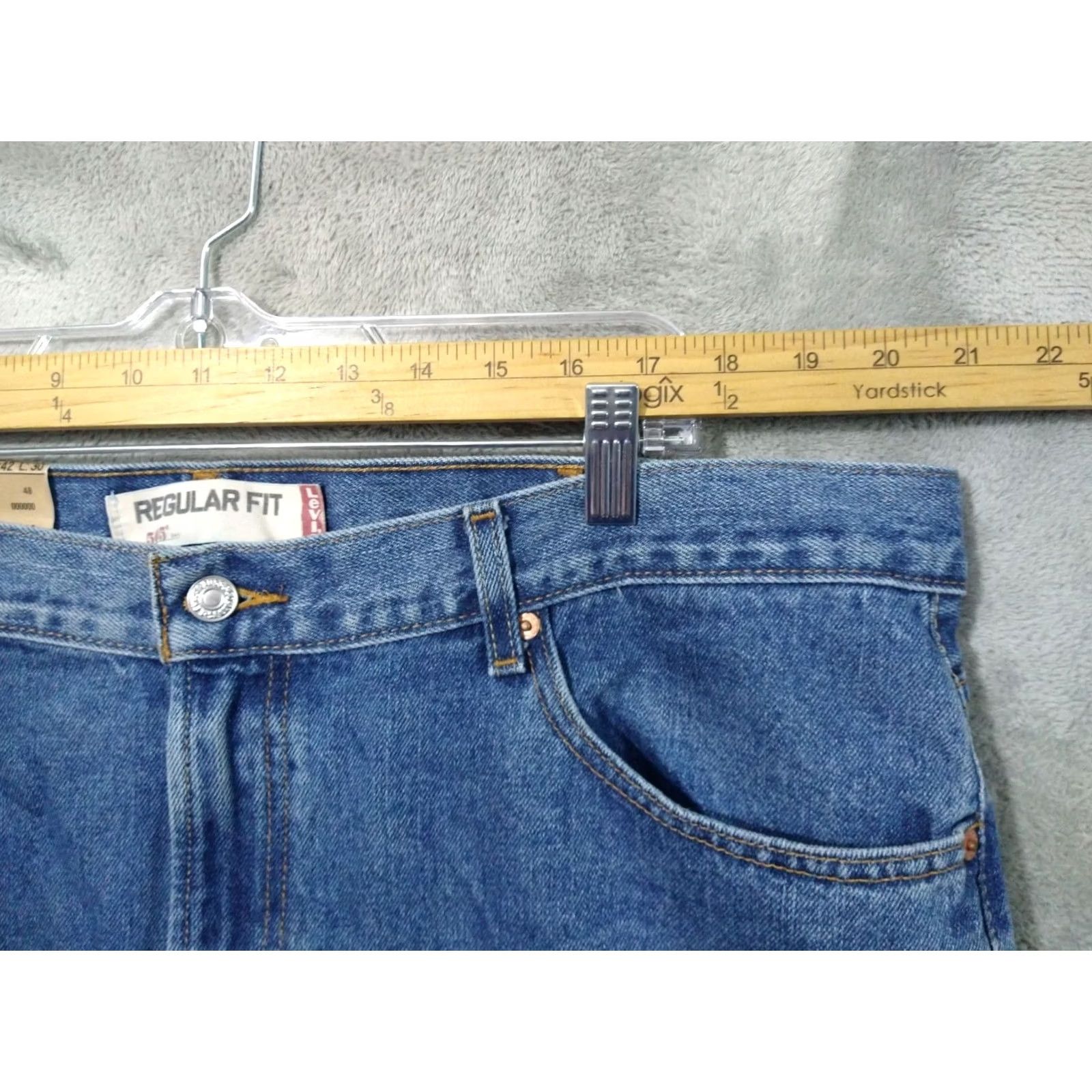 Levi's VINTAGE Levi's 505 Jeans Mens 42x30 Blue Denim Straight Leg Regular Fit Y2K Boys Mens Size US 42 / EU 58 - 3 Thumbnail