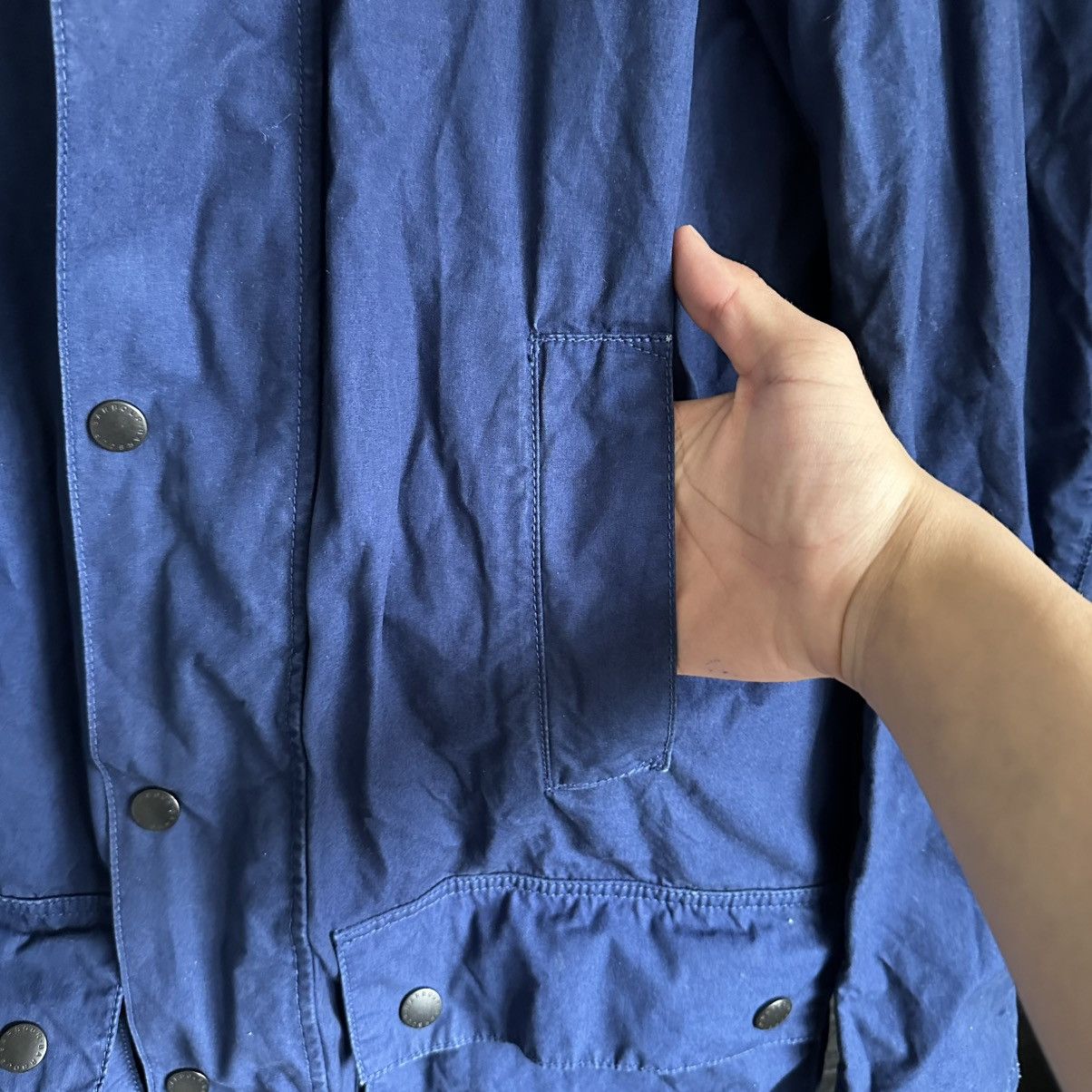 Barbour Barbour 100% Cotton Blue Jacket Size XS / US 0-2 / IT 36-38 - 5 Thumbnail