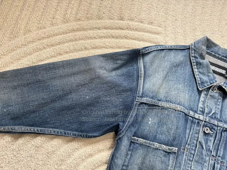 Neighborhood Neighborhood Splattered Washed Distressed Denim Jacket Size US M / EU 48-50 / 2 - 3 Thumbnail