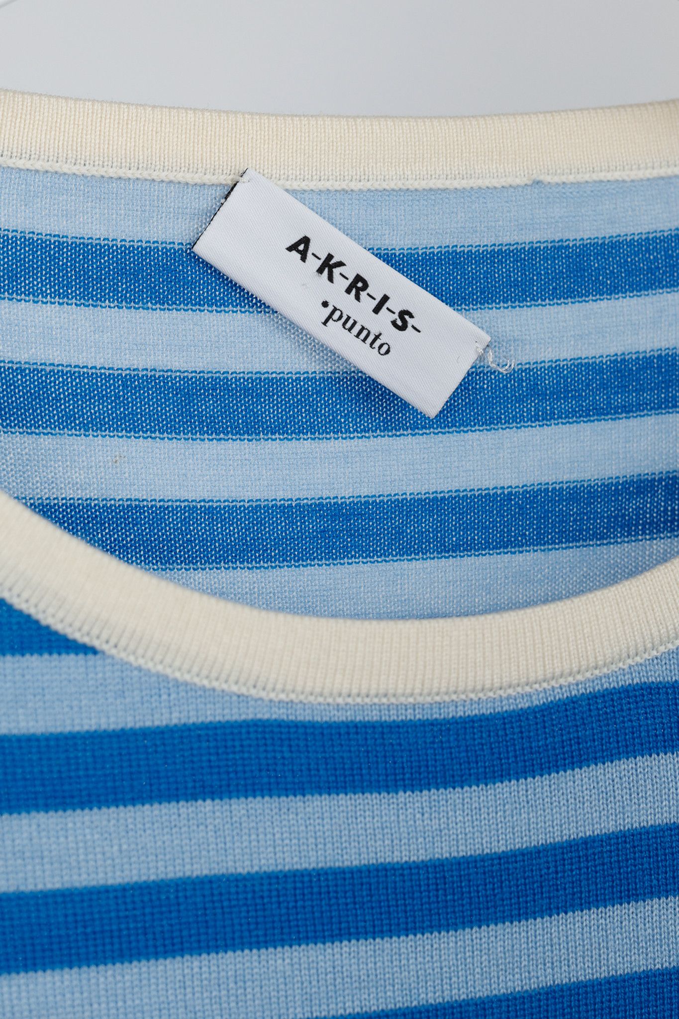 Akris Akris Punto Blue Striped Wool Sweater Size L / US 10 / IT 46 - 4 Thumbnail