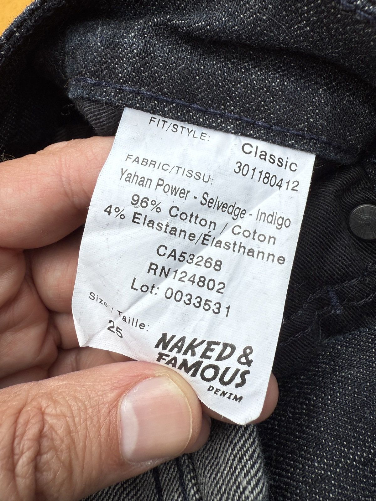 Naked & Famous Yahan Power Stretch in Classic Cut Size 25" / US 0 / IT 36 - 6 Thumbnail