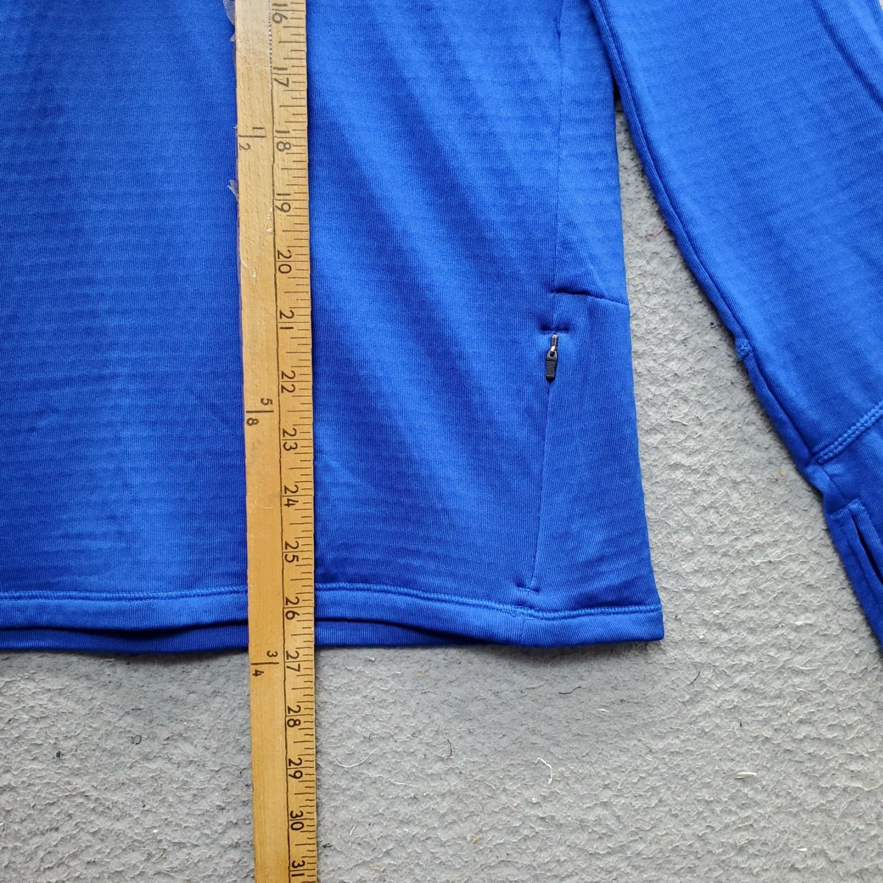 Vintage DSG Activewear Top Women Blue L Womens Size L 1/4 Zip Thumb Hole Raglan Sleeve Mock Neck Pockets Casual Outdoor” Size L / US 10 / IT 46 - 3 Thumbnail