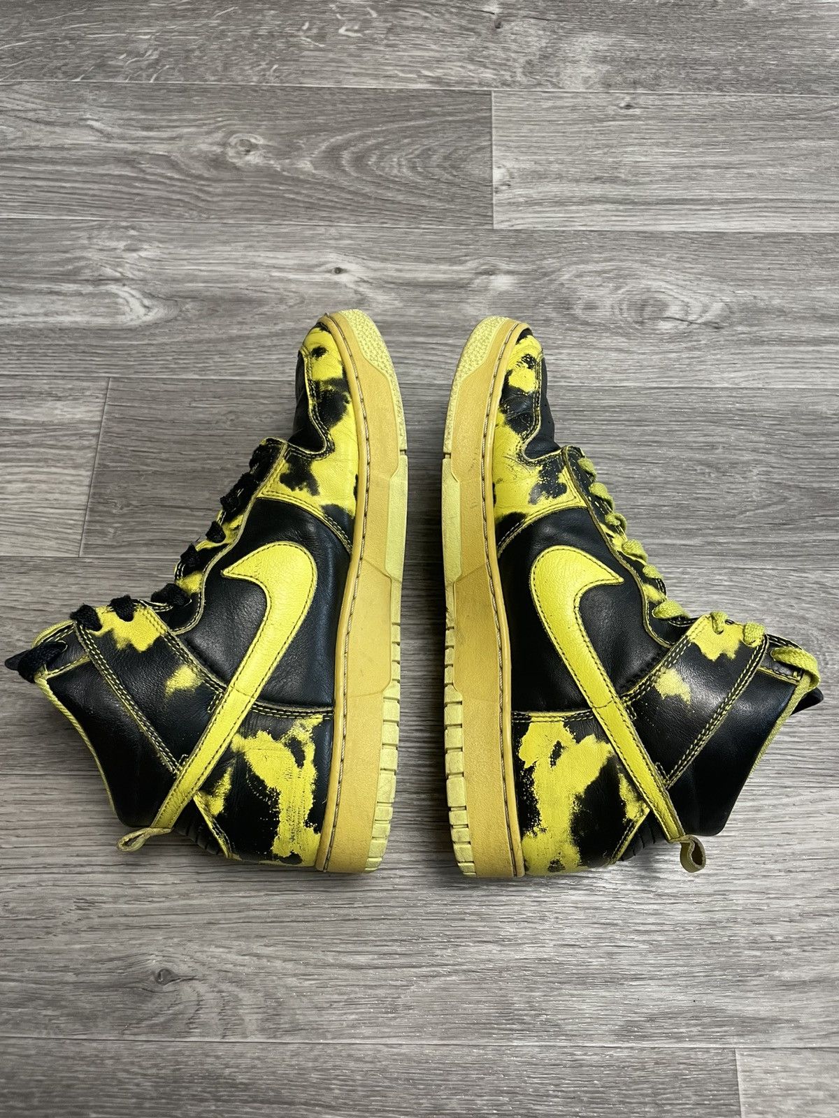 Nike Nike 5 Dunk High 1985 SP Yellow Acid Wash Sneaker Shoes Size US 10.5 / EU 43-44 - 12 Thumbnail