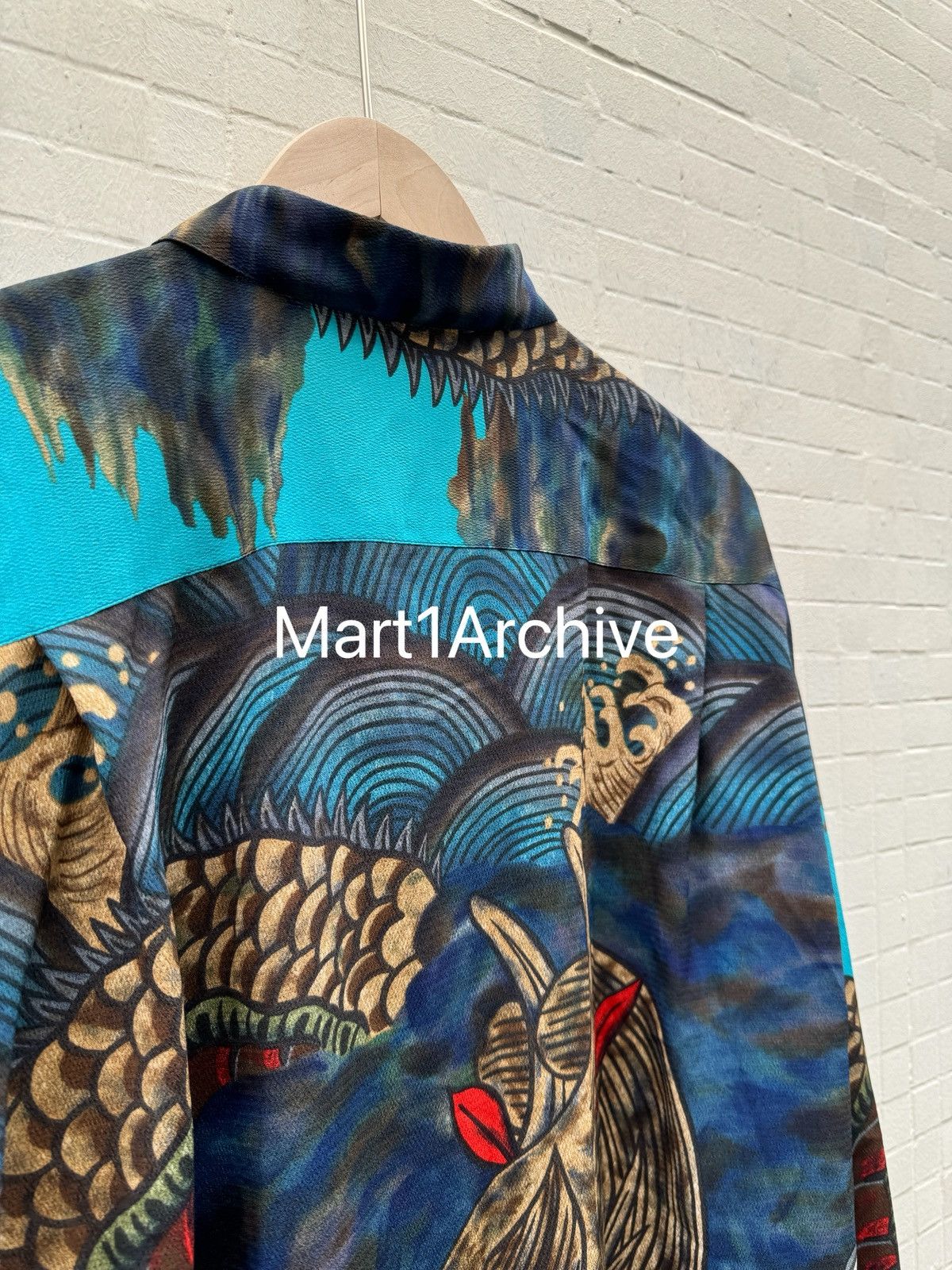 Kansai Yamamoto Kansai Yamamoto blue dragon shirt Size US M / EU 48-50 / 2 - 5 Thumbnail