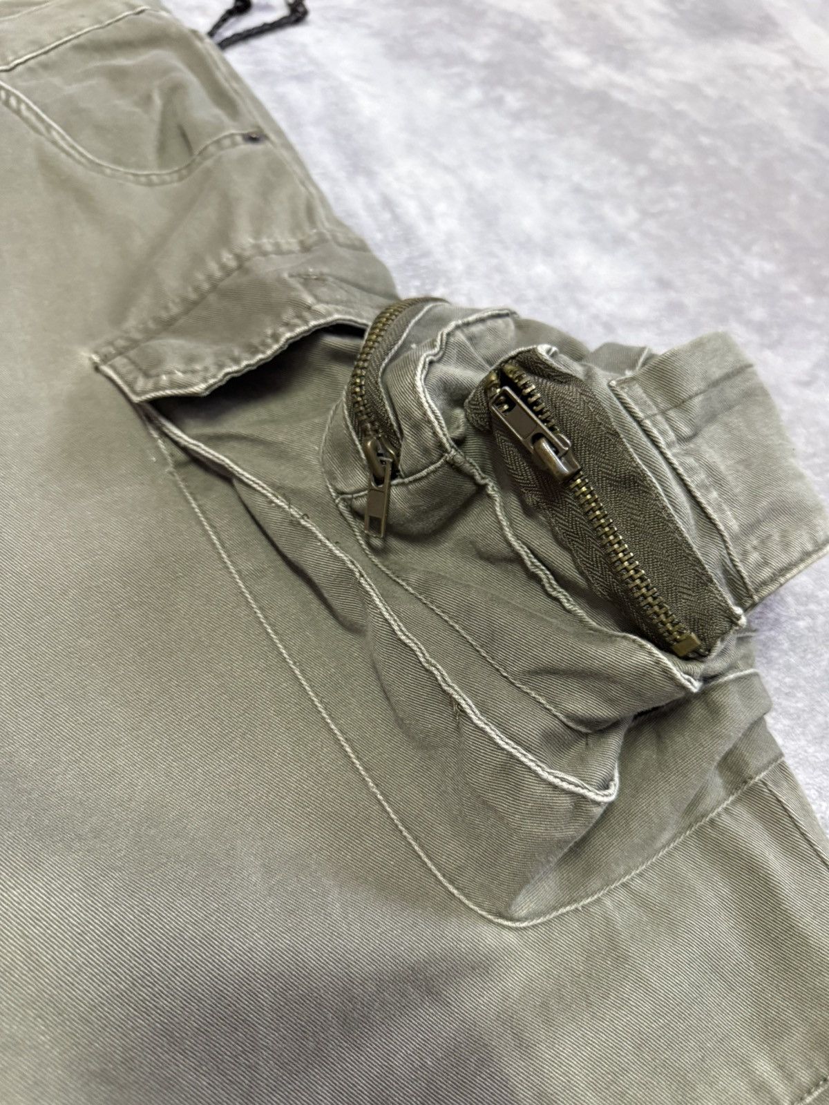 Le Grande Bleu (L.G.B.) 2000s Archive LGB Junya Kapital Style Flared Cargo Pants Size US 32 / EU 48 - 9 Thumbnail