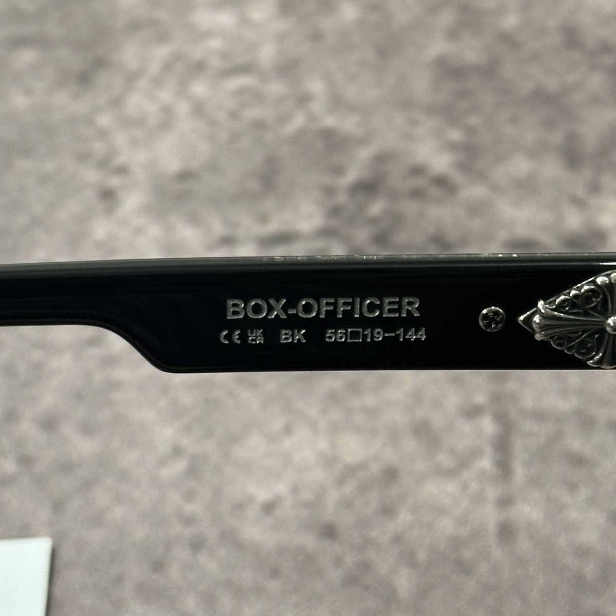 Chrome Hearts CHROME HEARTS BOX OFFICER BLACK DARK GREY SUNGLASSES Size ONE SIZE - 8 Thumbnail