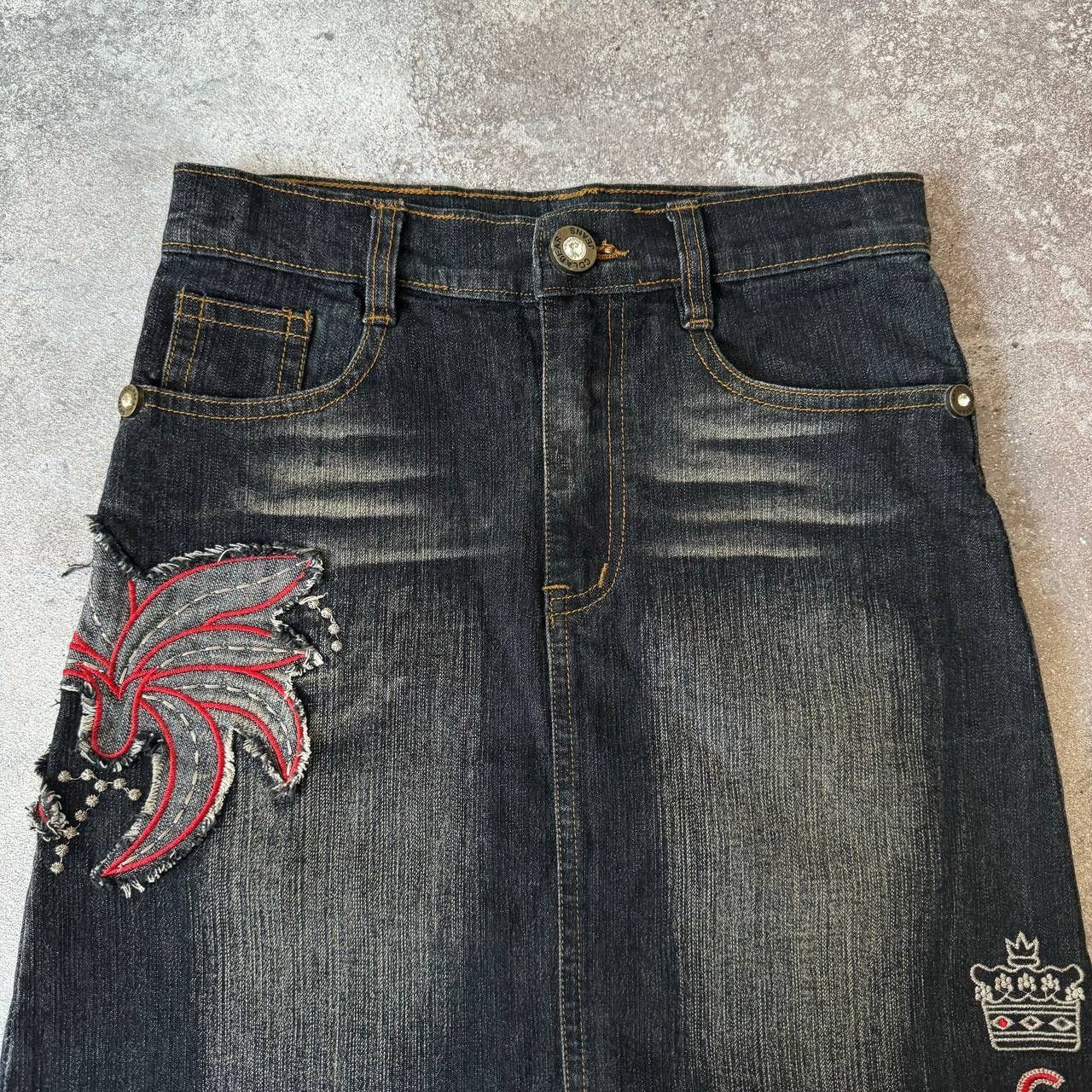20471120 × Hysteric Glamour Amazing Washed Y2K Sexy Mini Skirt (rick owens style) Size 25" / US 0 / IT 36 - 3 Thumbnail
