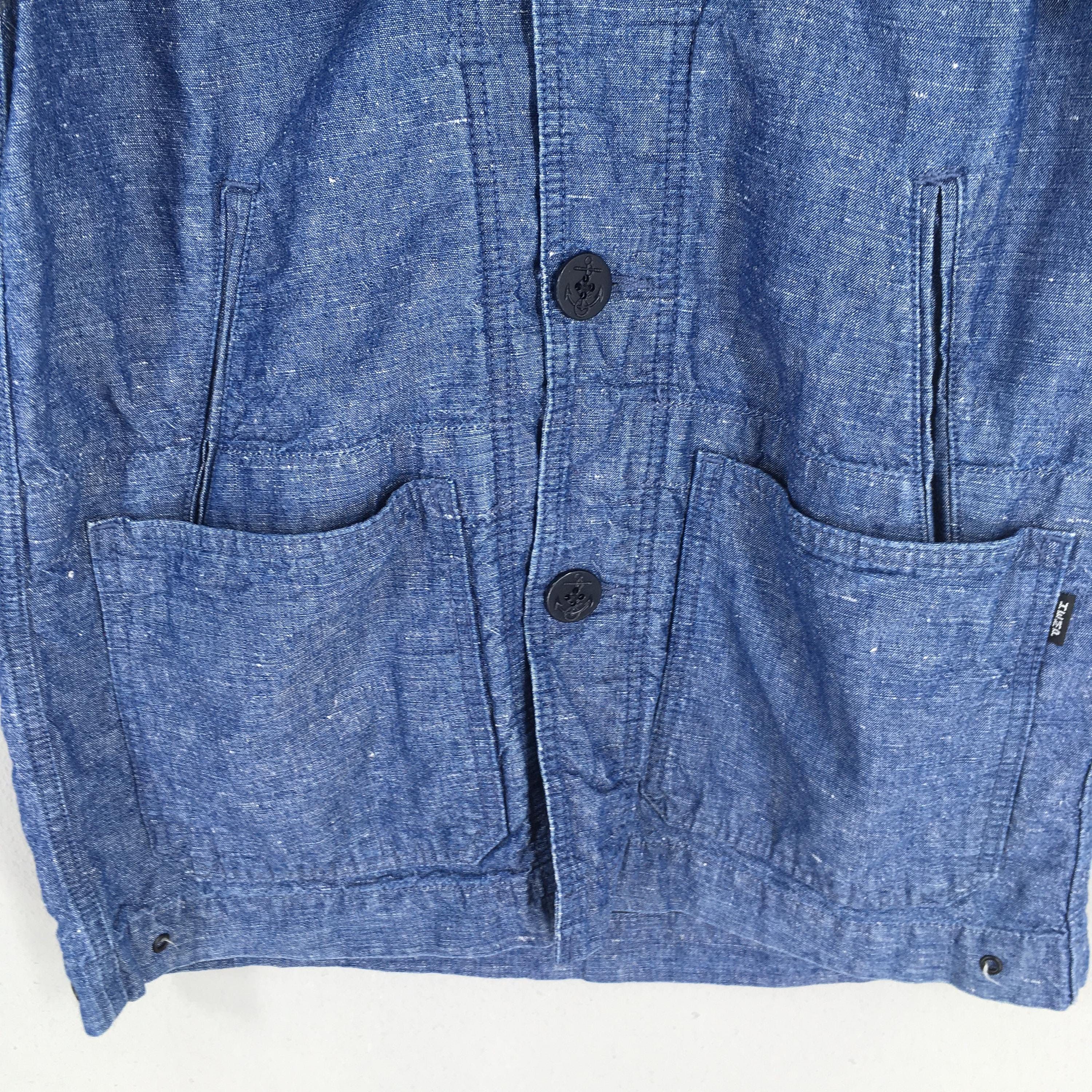 Beams Japan Beams Japan Usn Shawl Collar Indigo Blue Button Jacket M Size US M / EU 48-50 / 2 - 5 Thumbnail