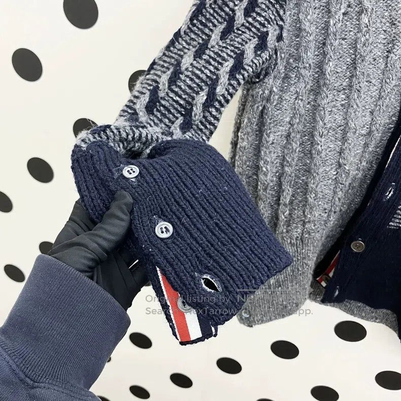 Thom Browne Thom Browne Grey Patchwork Wool Open Cardigan Jacket Size US S / EU 44-46 / 1 - 6 Thumbnail
