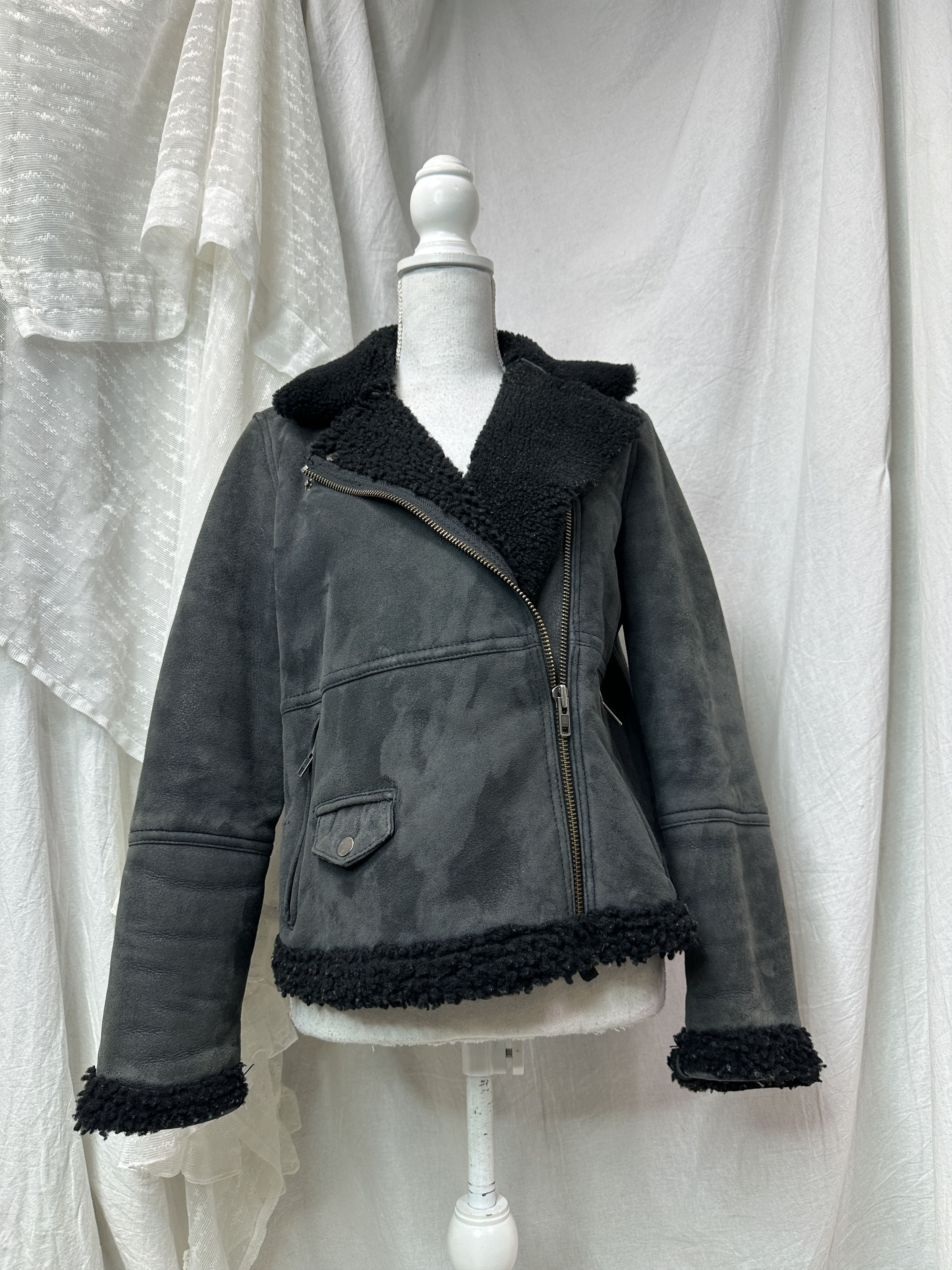 Samsoe Samsoe Vintage Old Money Samsoe Samsoe Real Shearling Jacket 00s Size M / US 6-8 / IT 42-44 - 1 Thumbnail