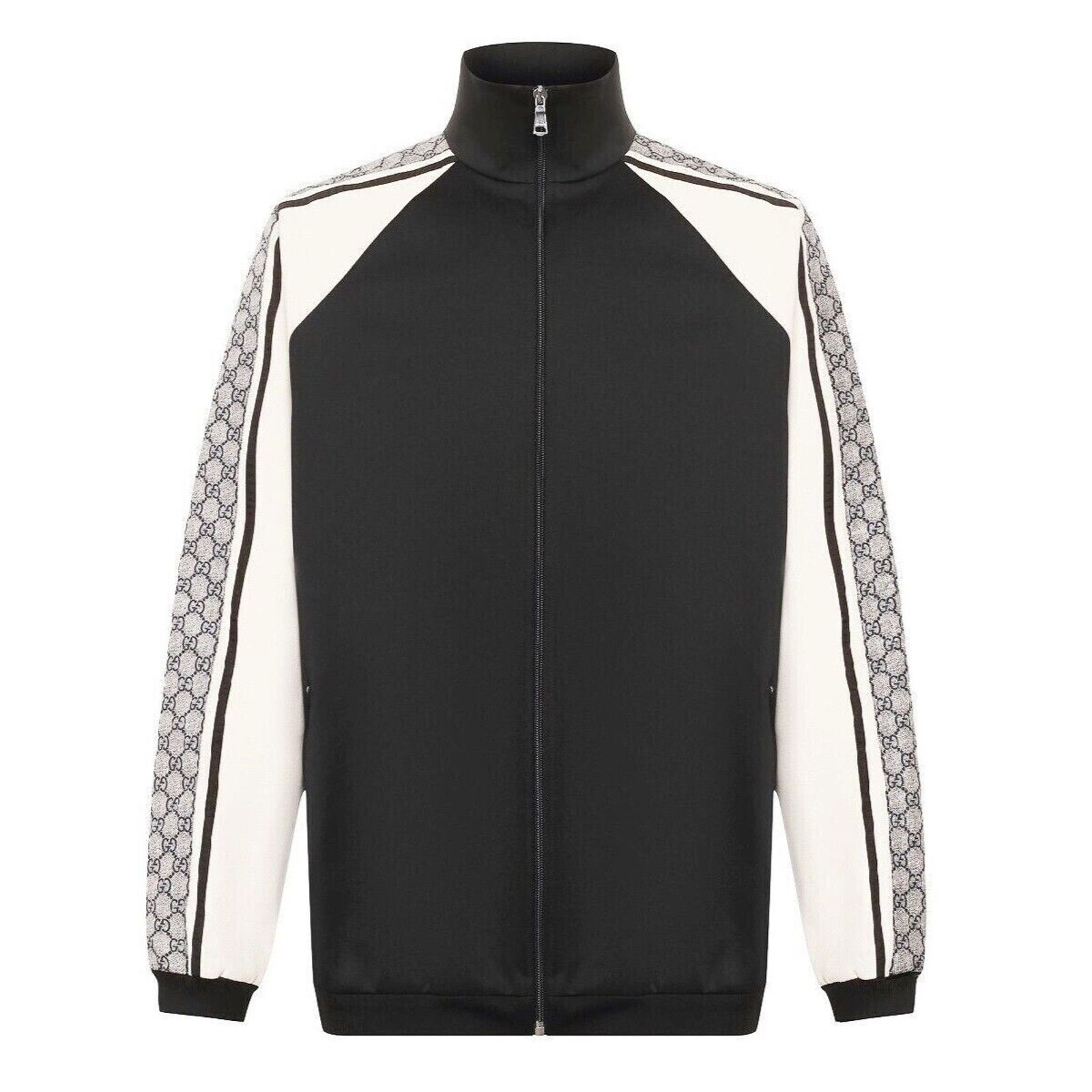 Gucci Gucci Black Oversized Technical Jersey Bomber Track Jacket S Size US S / EU 44-46 / 1 - 1 Thumbnail