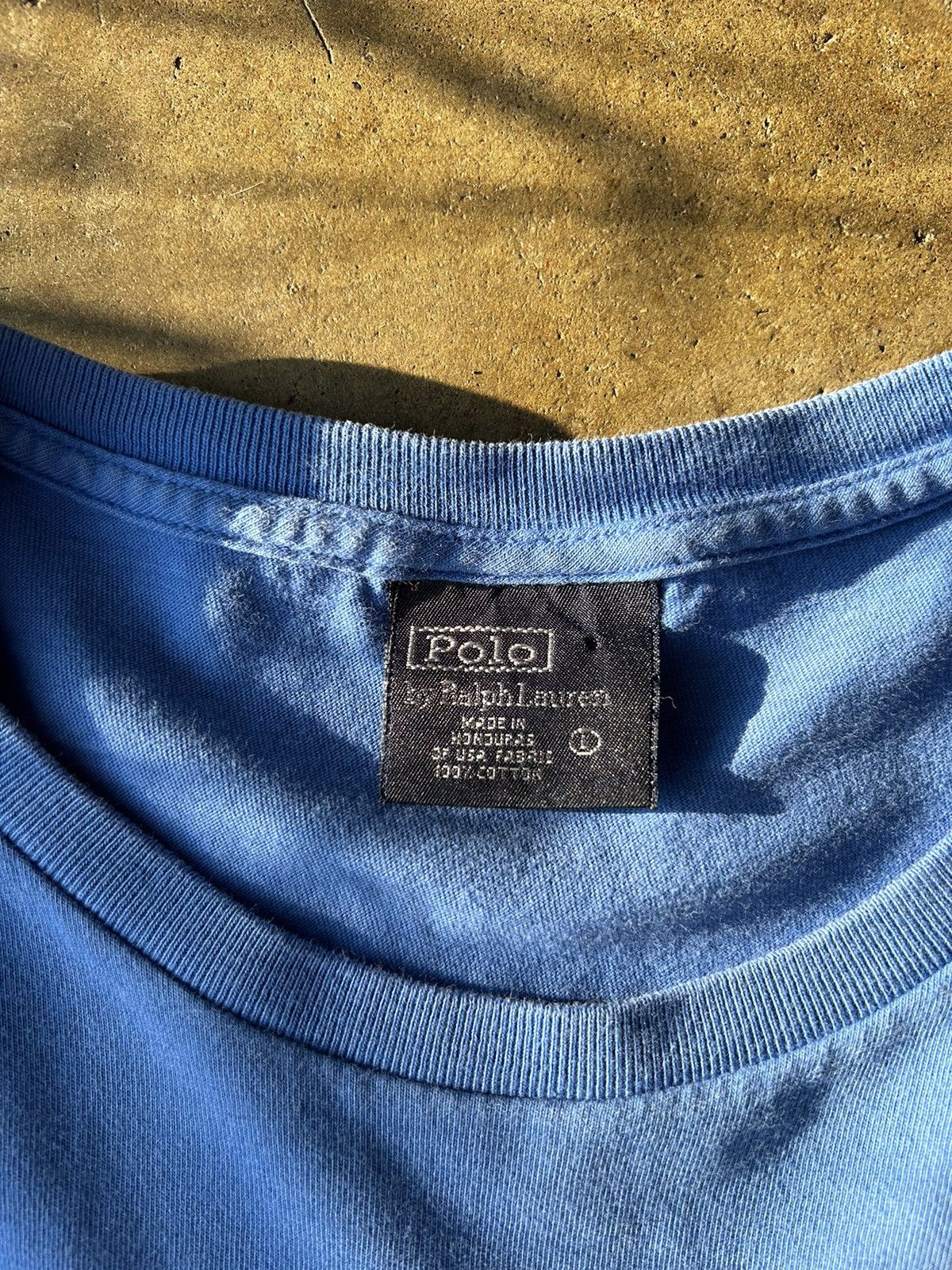 Polo Ralph Lauren × Vintage Vintage Y2K Polo Ralph Lauren Pocket Logo T Blue Size L Size US L / EU 52-54 / 3 - 3 Thumbnail