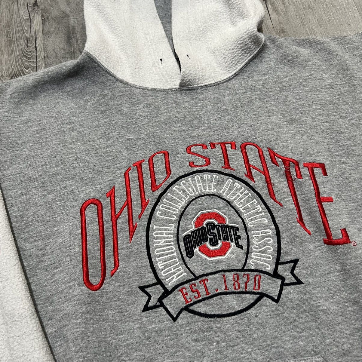 Vintage VTG Ohio State Buckeyes Two Tone 90sbCollege Fleece Hoodie Size US L / EU 52-54 / 3 - 2 Thumbnail