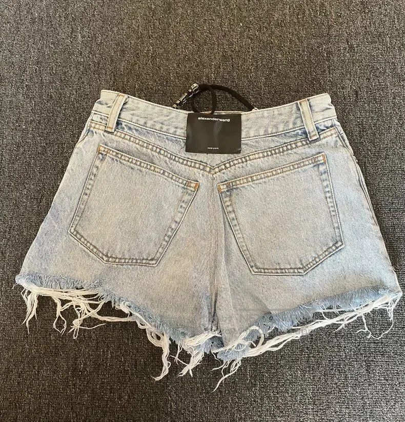Alexander Wang Alexander Wang Denim Shorts with Rhinestones. Size US 27 - 2 Thumbnail