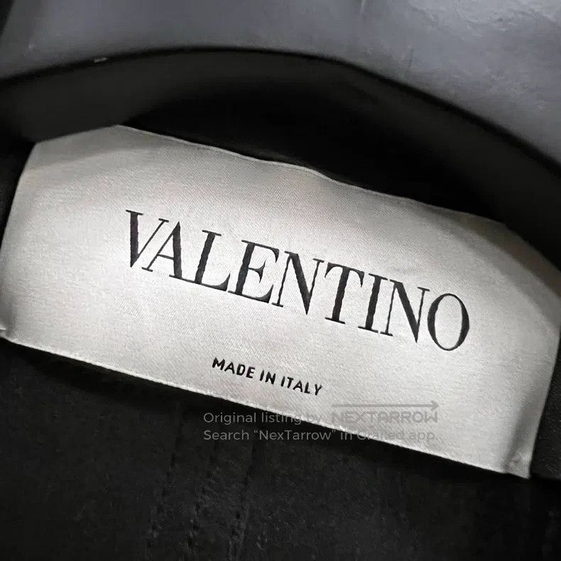 Valentino Valentino Black willow spike leather coat Size S / US 4 / IT 40 - 3 Thumbnail