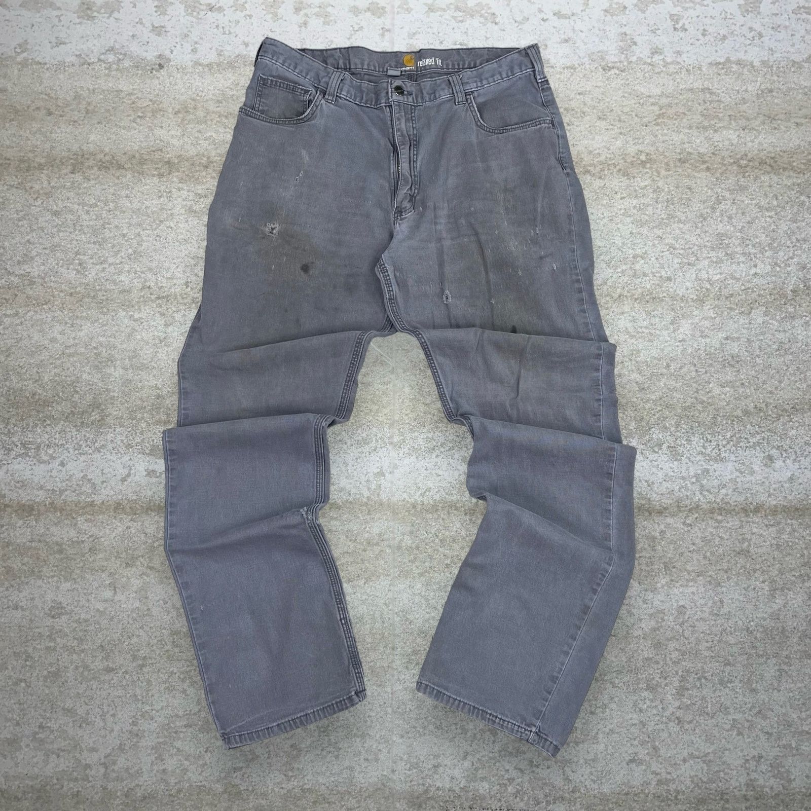 Carhartt Vintage Y2K Carhartt Carpenter Pants 36x36 Relaxed Grey Size US 36 / EU 52 - 2 Thumbnail