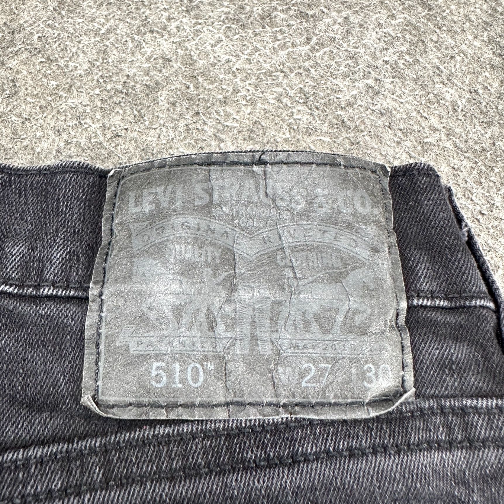 Levi's Levi's 510 Jeans Men Slim Skinny 27x30 Black Medium Wash Denim Cotton Spandex 5-Pocket Size US 27 - 7 Thumbnail