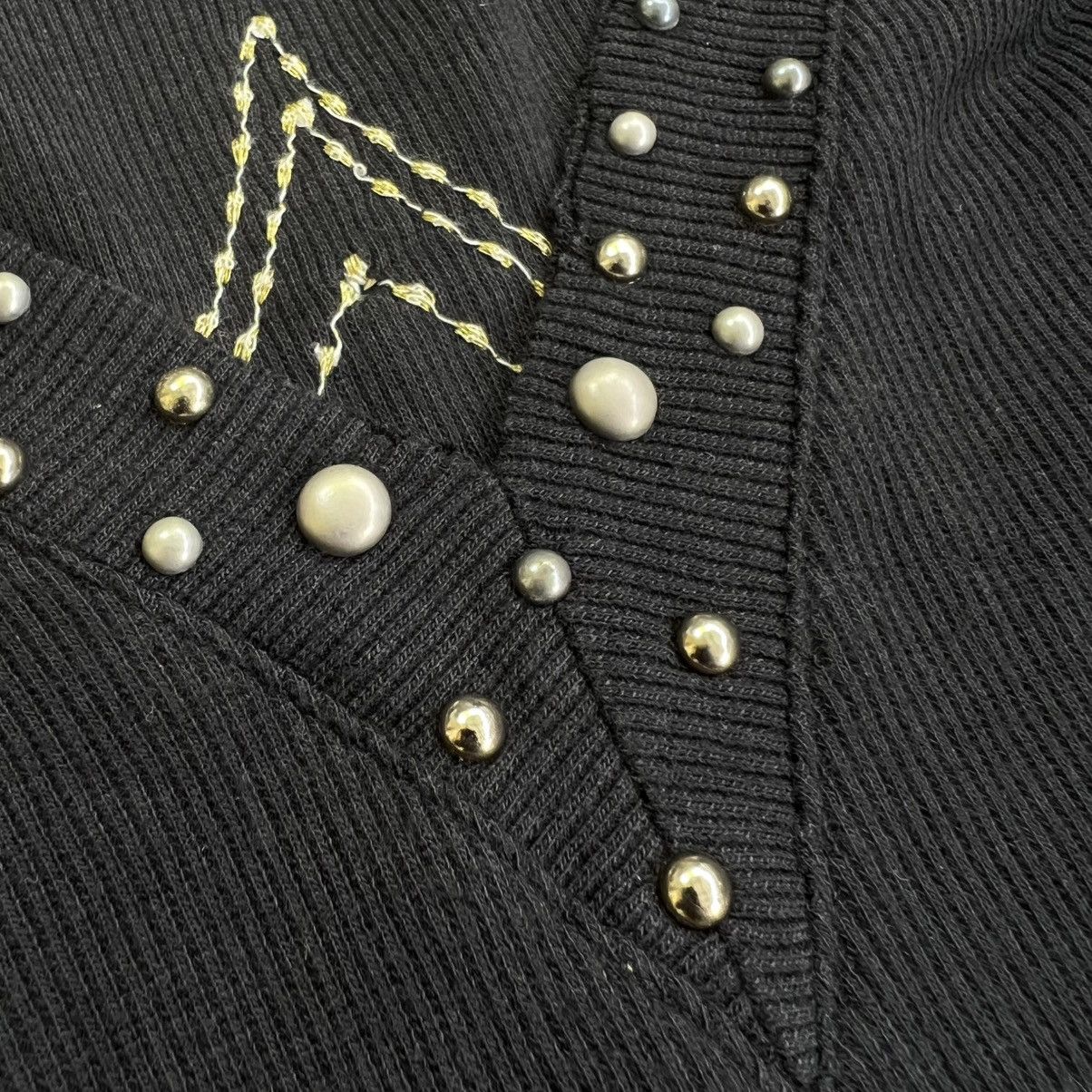 Lip Service 2000’s Lip Service Ribbed Studed Long Sleeve Shirt Size S / US 4 / IT 40 - 5 Thumbnail