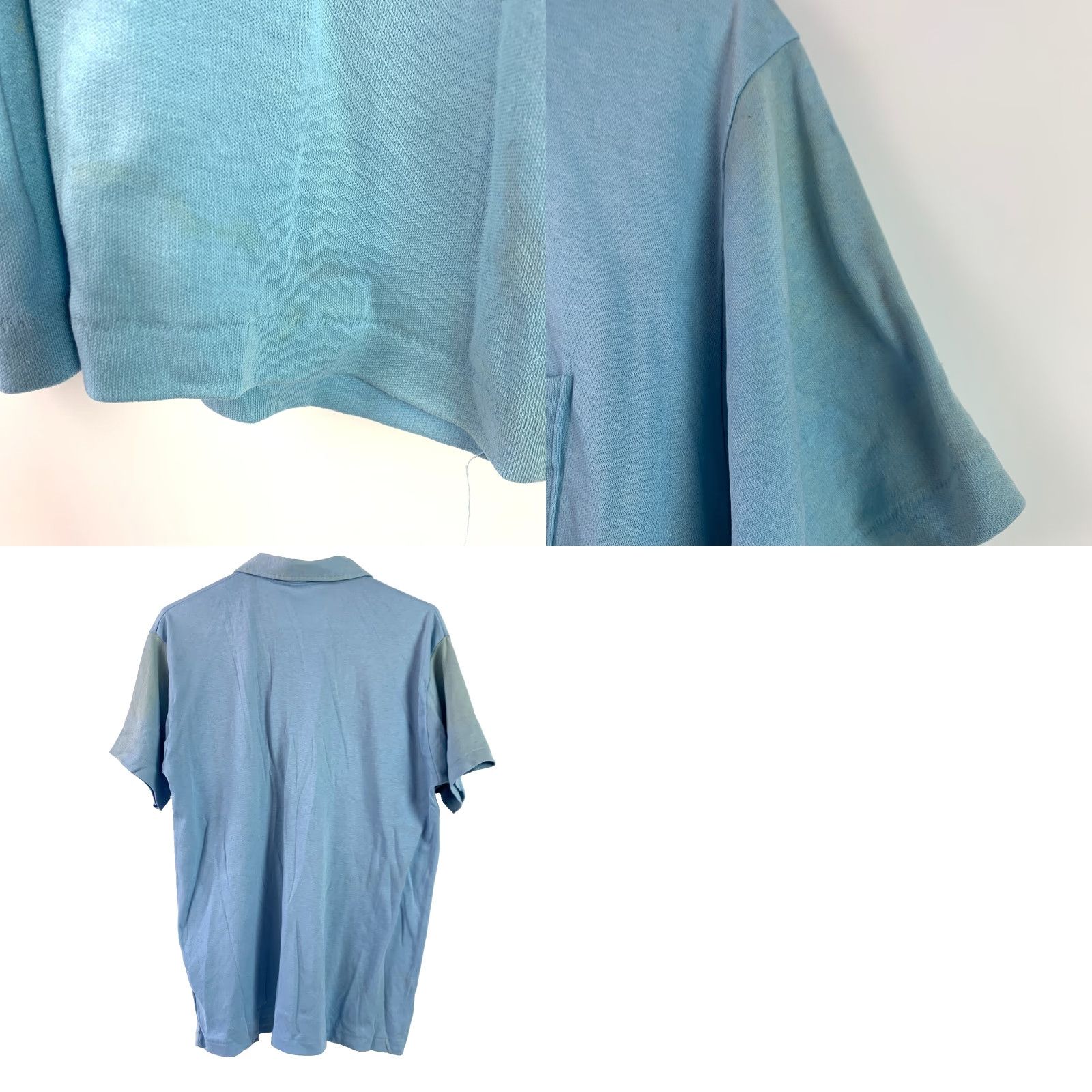 Vintage VINTAGE Polo Shirt Campus Le Tigre Blue Short Sleeve XL Mens Polo Shirt 1970s Cotton Blend USA Size US XL / EU 56 / 4 - 8 Thumbnail