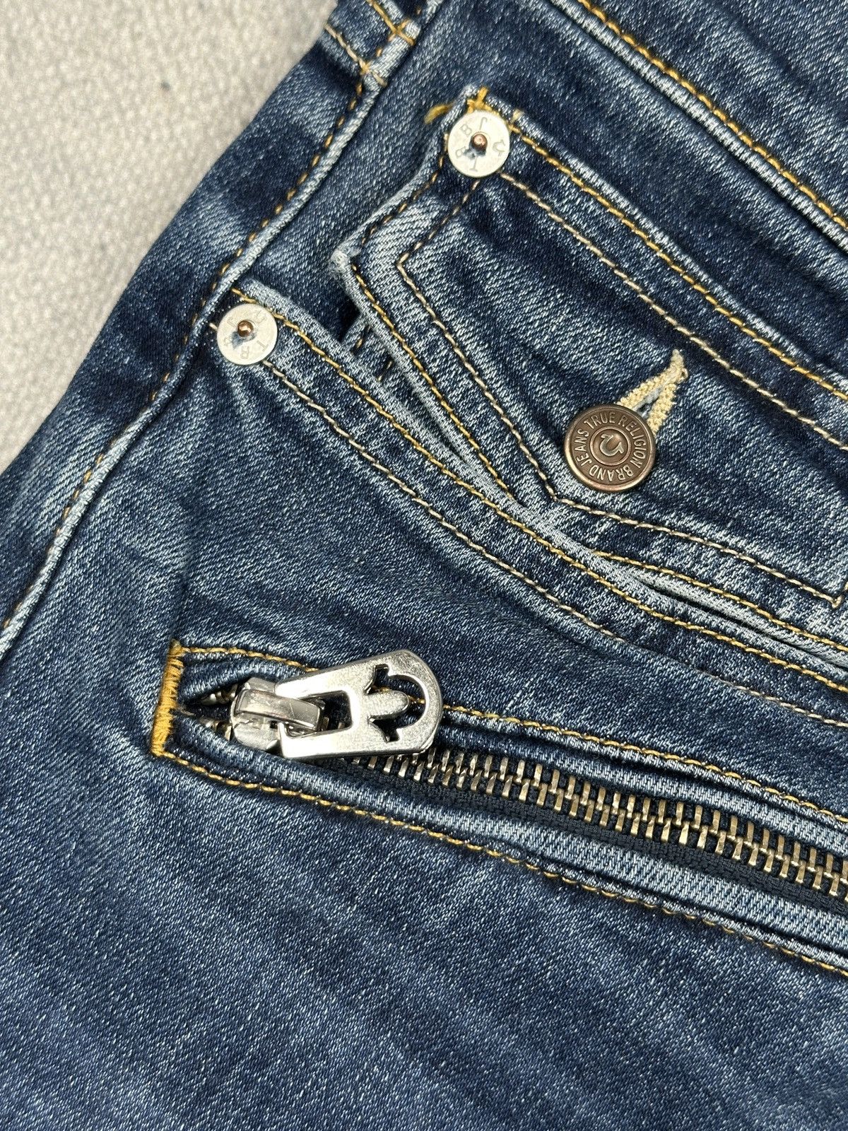 True Religion Vintage True Religion Rocco Moto Biker Jeans Rare Faded Blue Size US 32 / EU 48 - 12 Thumbnail