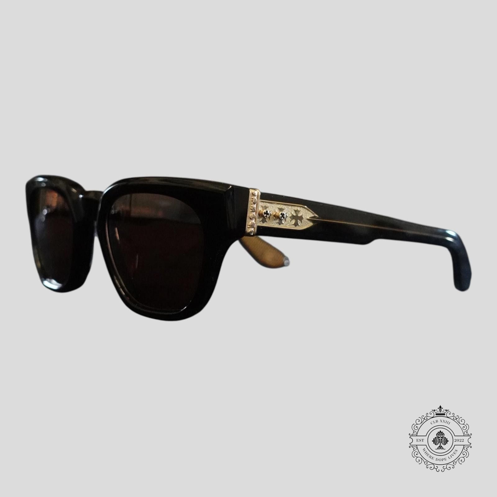 Chrome Hearts Midixathrill II Sunglasses in Black/Gold