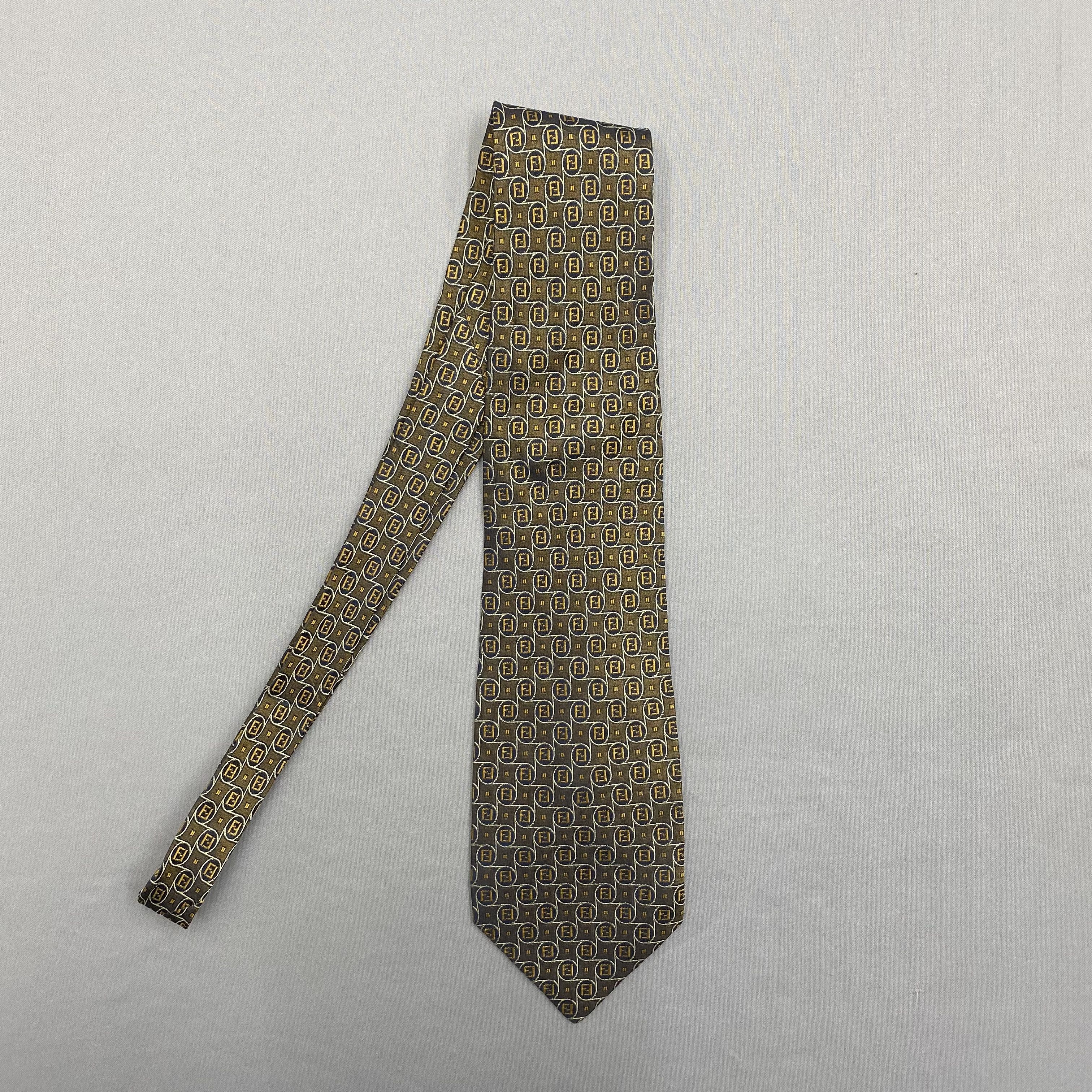Fendi Vintage Fendi SILK Necktie Cravate Pure Silk Neck Tie Size ONE SIZE - 4 Thumbnail