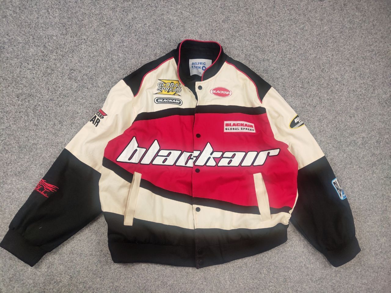 Vintage Aelfric Eden Blackair Vintage Racing Bomber Jacket Logo Y2K Size US M / EU 48-50 / 2 - 10 Thumbnail