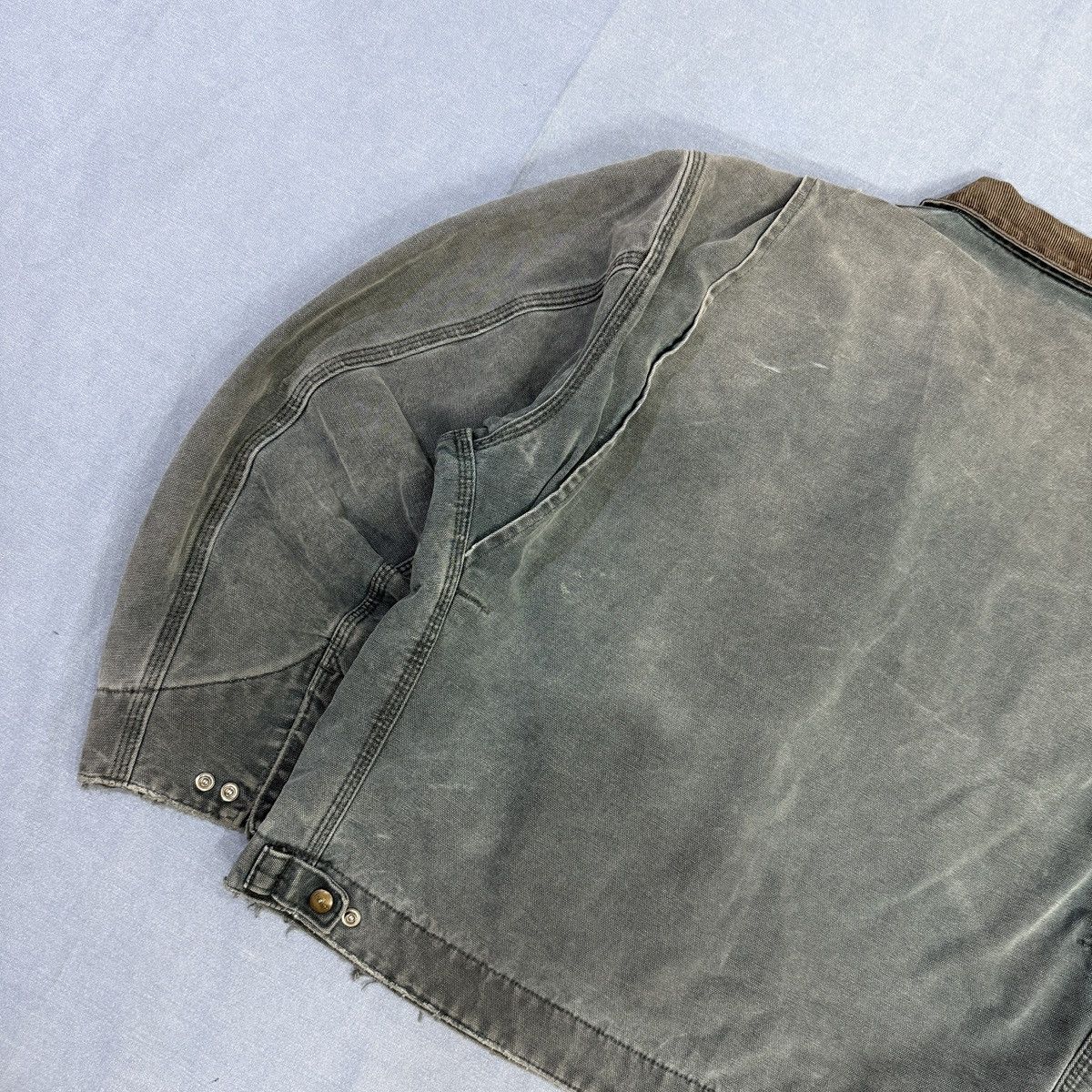 Carhartt 90s Rare💥 Sun Faded Carhartt HTG Detroit Jacket Size US L / EU 52-54 / 3 - 16 Thumbnail