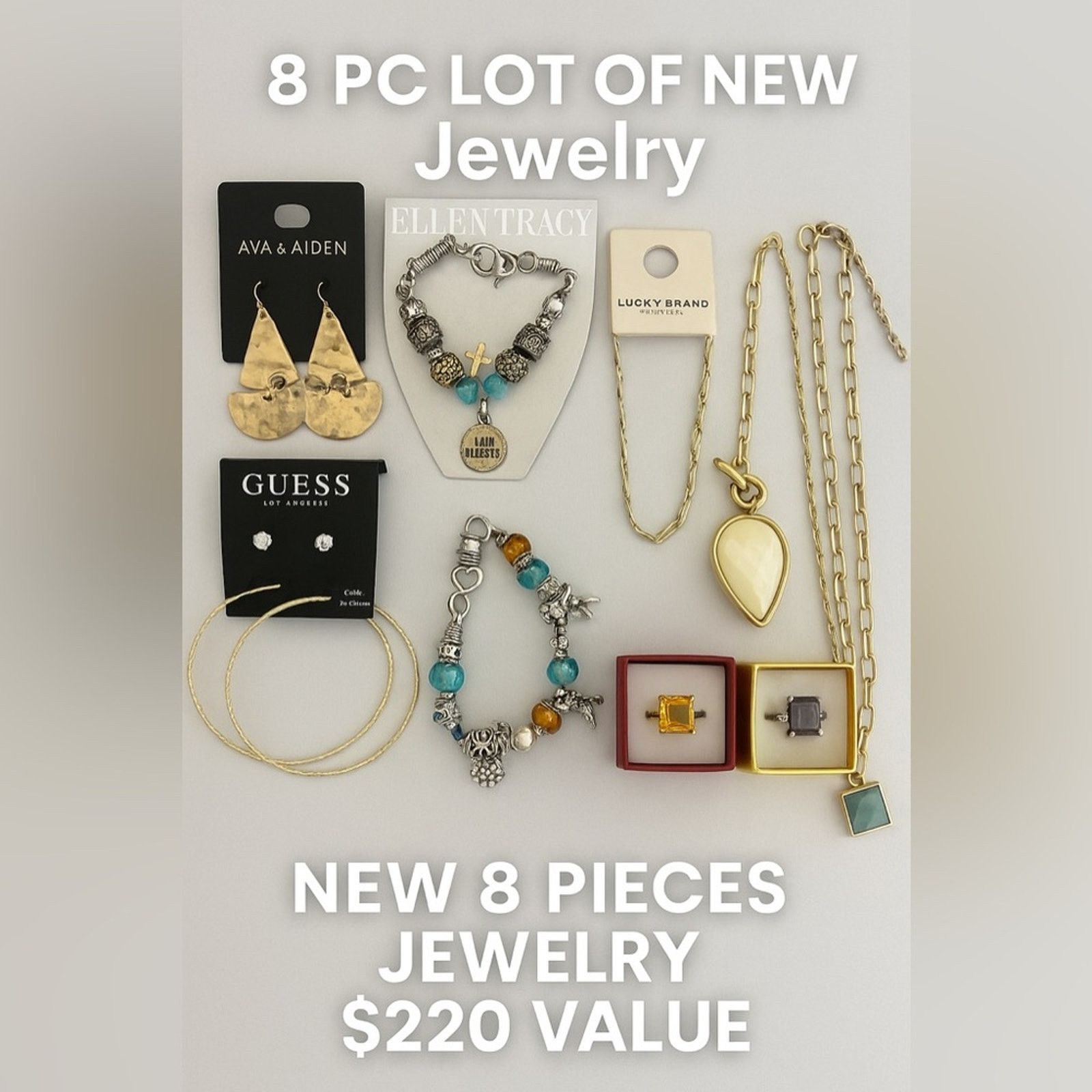 Other New Jewelry Lot | 8 Pieces | Mixed Brands| Size ONE SIZE - 1 Preview