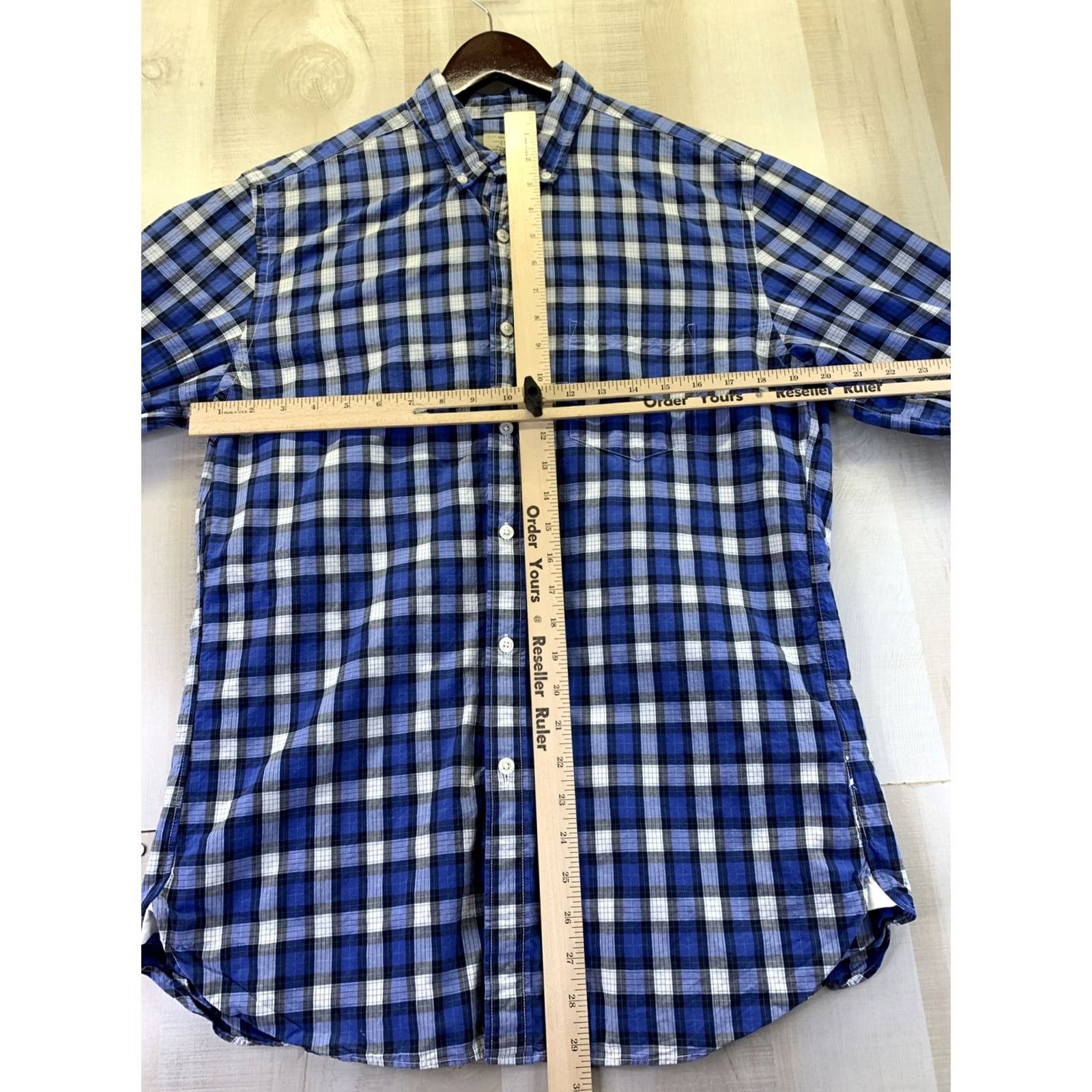 J.Crew J.CREW Mens M-2ply Cotton Blue Plaid Button Down Shirt-5965 Shirt Mens M Blue Plaid Button-Down 2ply Cotton Casual Workwear Linen? Size US M / EU 48-50 / 2 - 2 Thumbnail