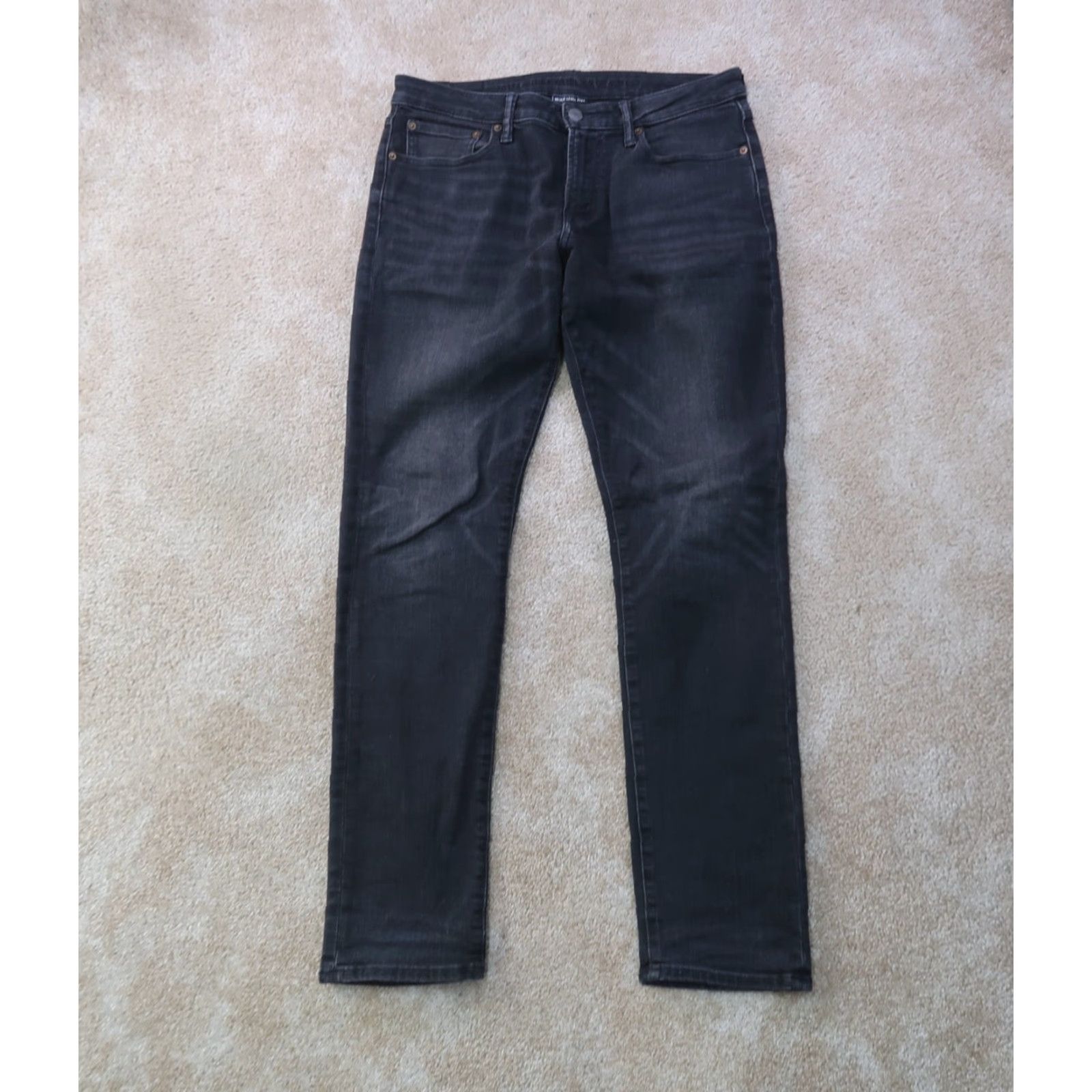 American Eagle Outfitters American Eagle Outfitters Jeans Slim Straight 32x34 Black Denim Mens Size US 32 / EU 48 - 2 Thumbnail