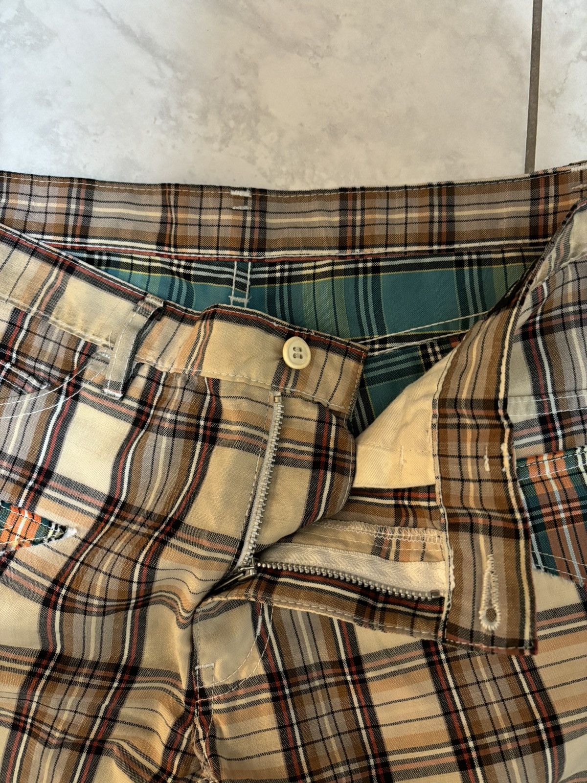 Comme des Garcons Rare Comme des Garcons Plaid Patchwork Pants Size US 32 / EU 48 - 3 Thumbnail