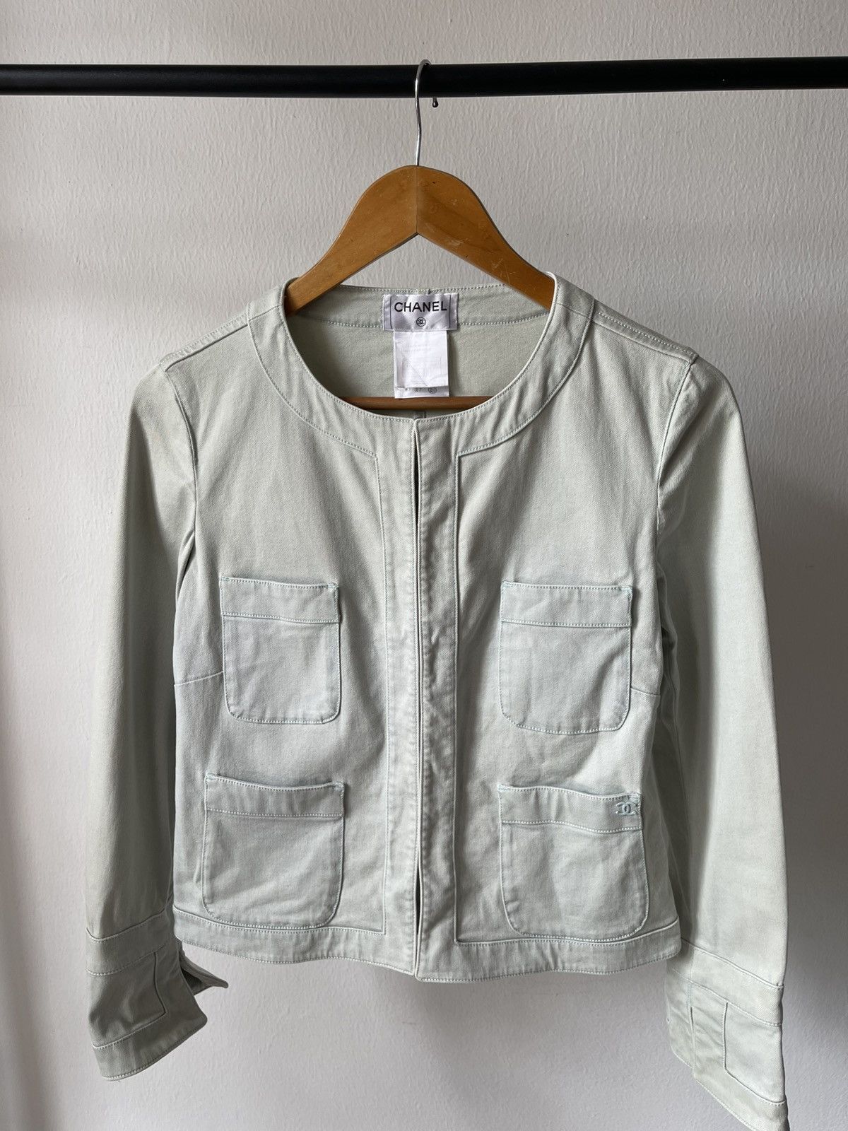 Chanel Vintage Chanel Jeans Jacket With Coco Logo 11 Size S / US 4 / IT 40 - 3 Thumbnail