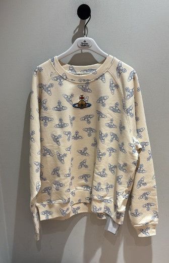 Vivienne Westwood o1srvl11e0326 Raglan Sweatshirt in Off-White Size US M / EU 48-50 / 2 - 1 Preview