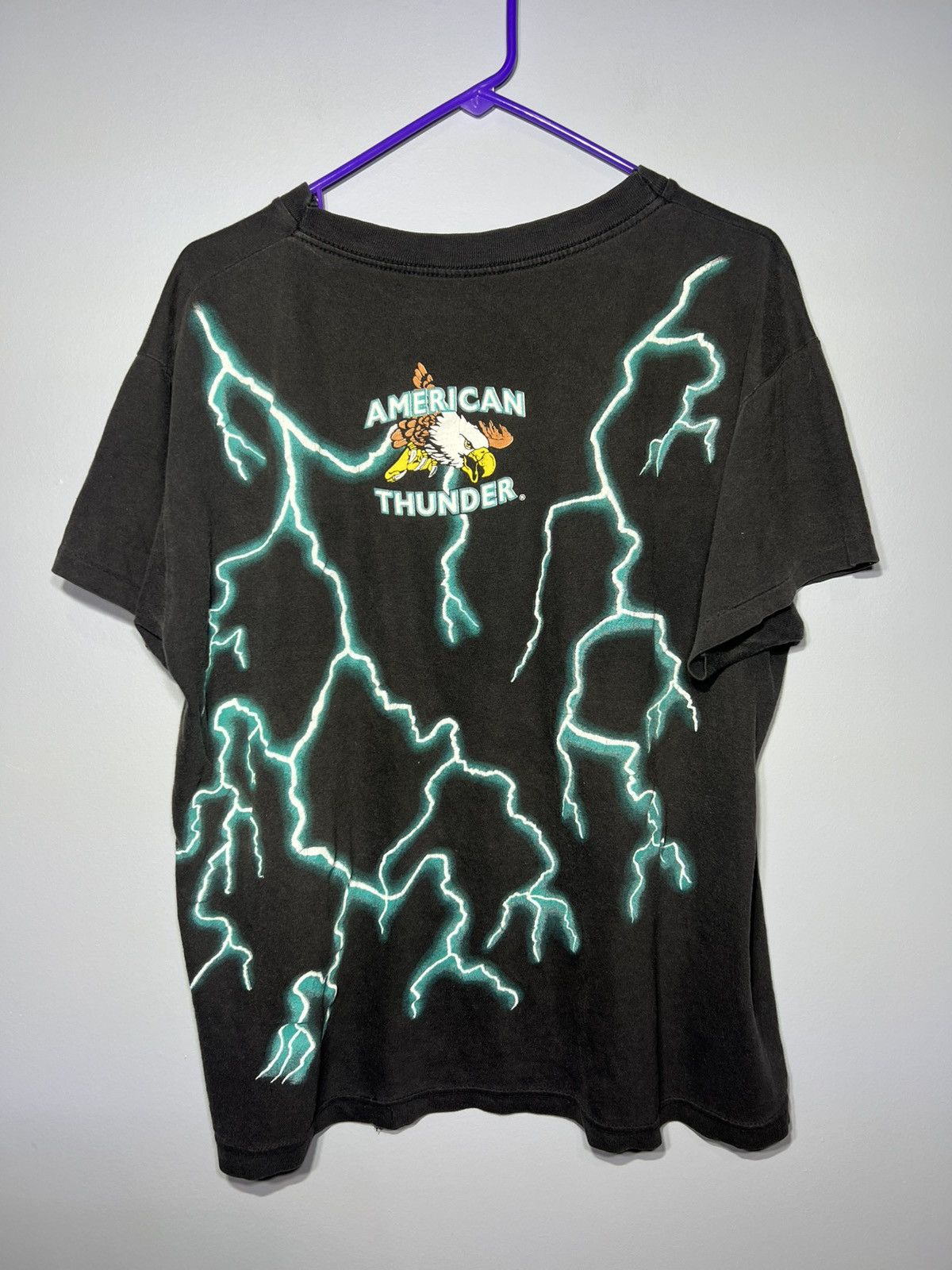 Rap Tees American thunder Forever Free Wolve All Over Lightning Print Size US M / EU 48-50 / 2 - 9 Thumbnail