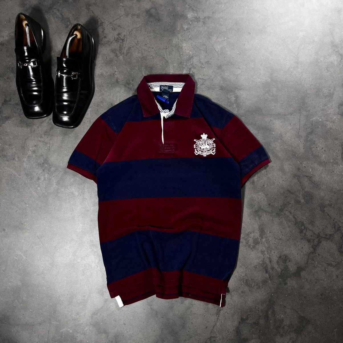 Polo Ralph Lauren Polo Ralph Lauren 00s Vintage Striped Rugby Polo Tshirt Tee Size US S / EU 44-46 / 1 - 2 Thumbnail