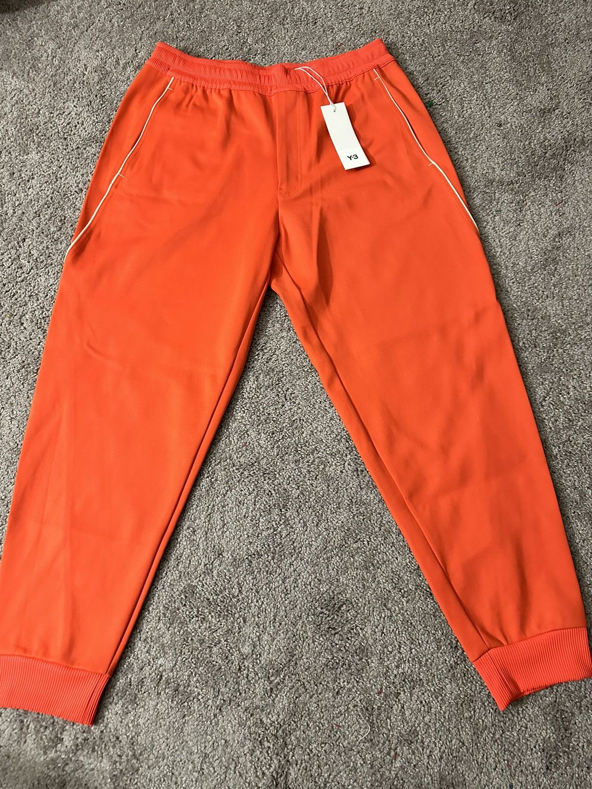 image of New Yohji Yamamoto X Adidas Joggers in Orange, Men's (Size 32)