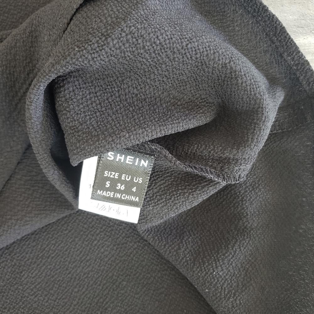 Shein Black High Neck SHEIN Flowy Mini Size S / US 4 / IT 40 - 3 Thumbnail