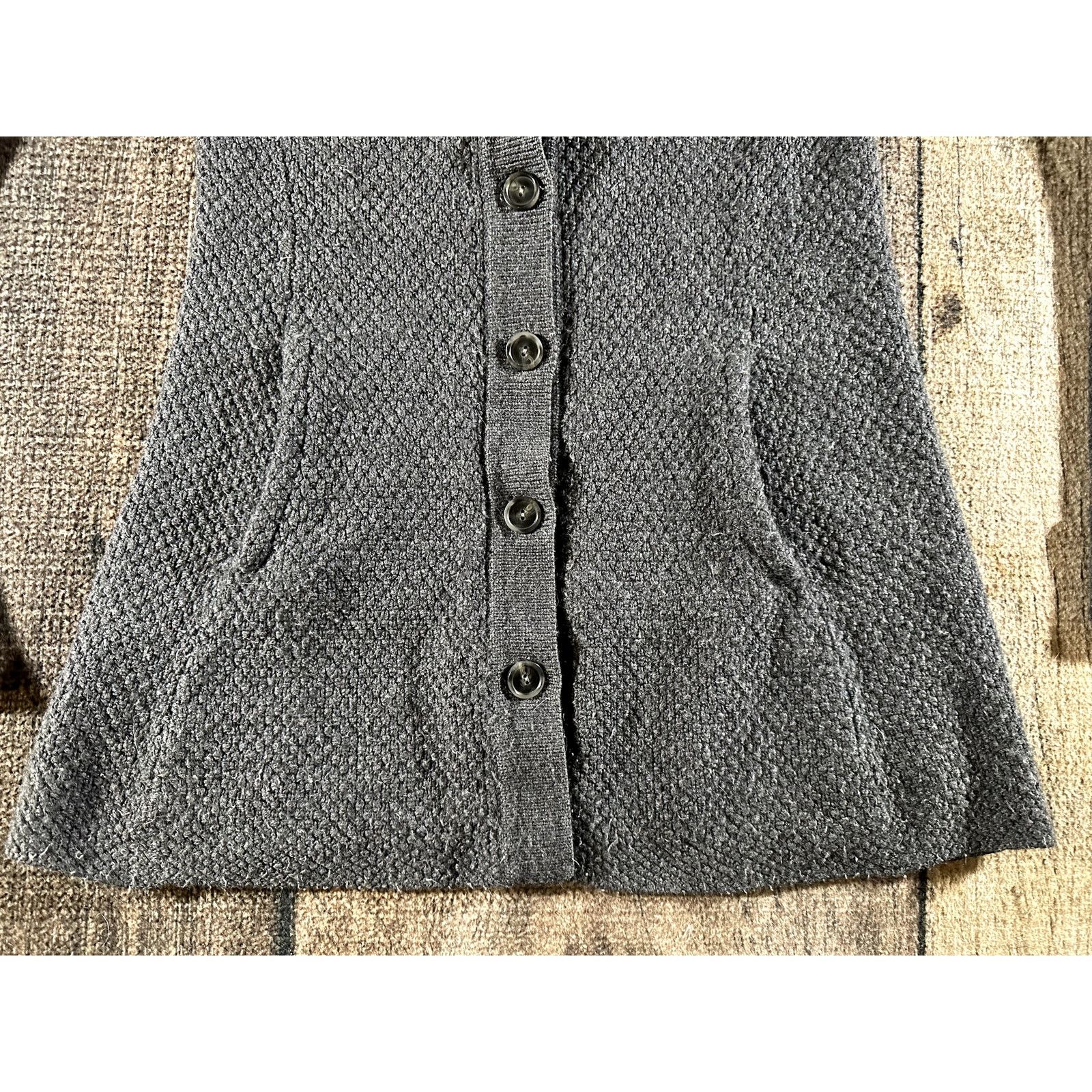 Patagonia Patagonia Women's Small Grey Merino Wool Sweater Coat Knit Size S / US 4 / IT 40 - 4 Thumbnail