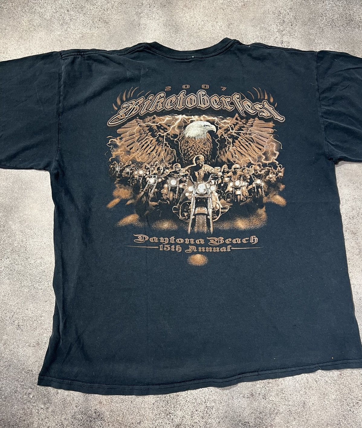 Vintage Biketoberfest 2007 Daytona beach vintage faded t shirt Size US XL / EU 56 / 4 - 8 Thumbnail