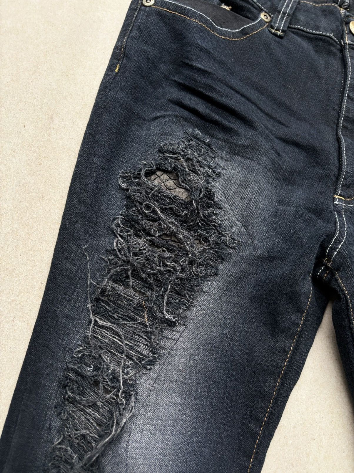 Japanese Brand TVS lace-up flare jeans Size US 29 - 3 Thumbnail