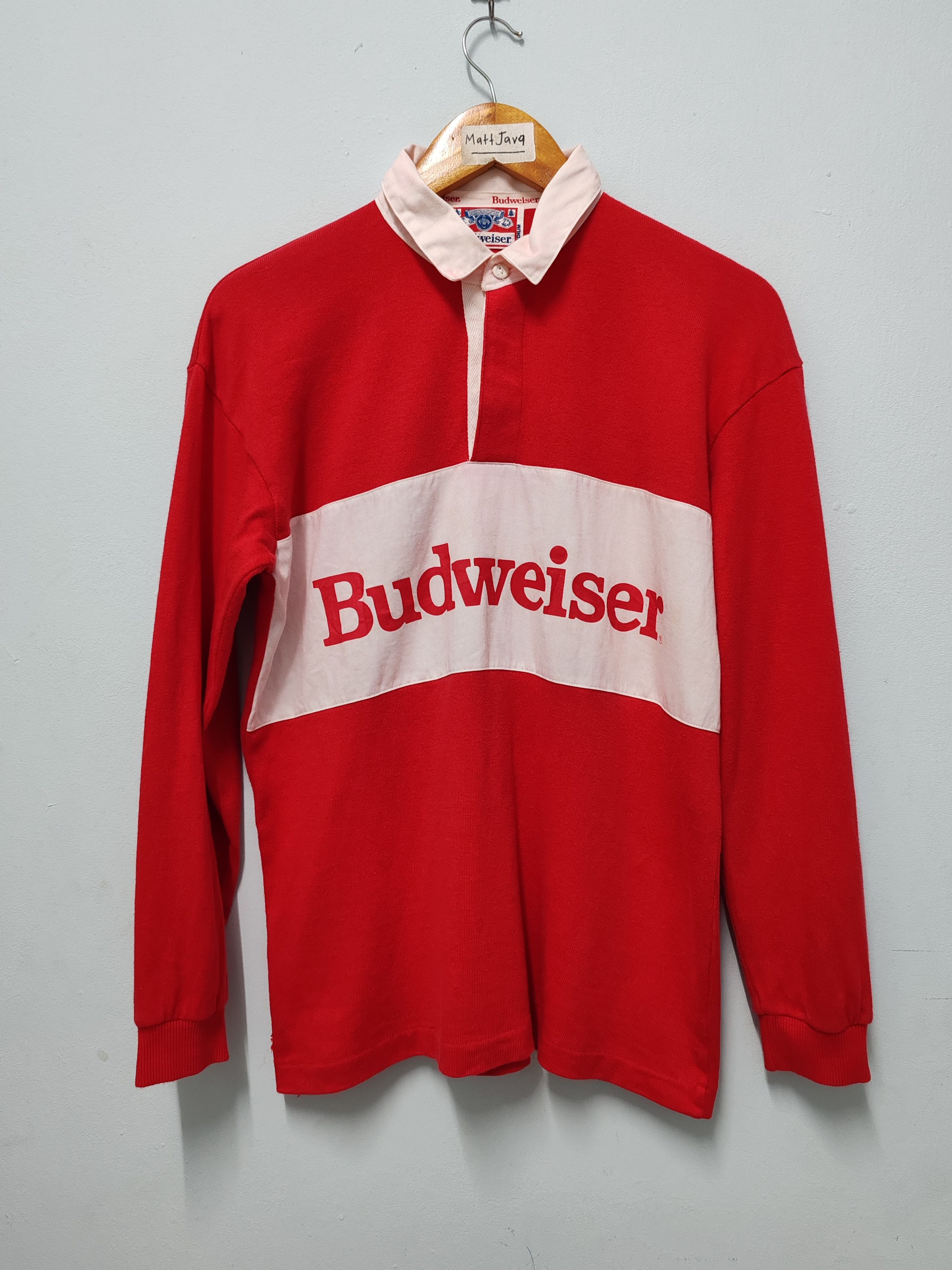 Budweiser Vintage Budweiser Rugby Polo Long Sleeve Canterbury Rare Size US M / EU 48-50 / 2 - 1 Thumbnail