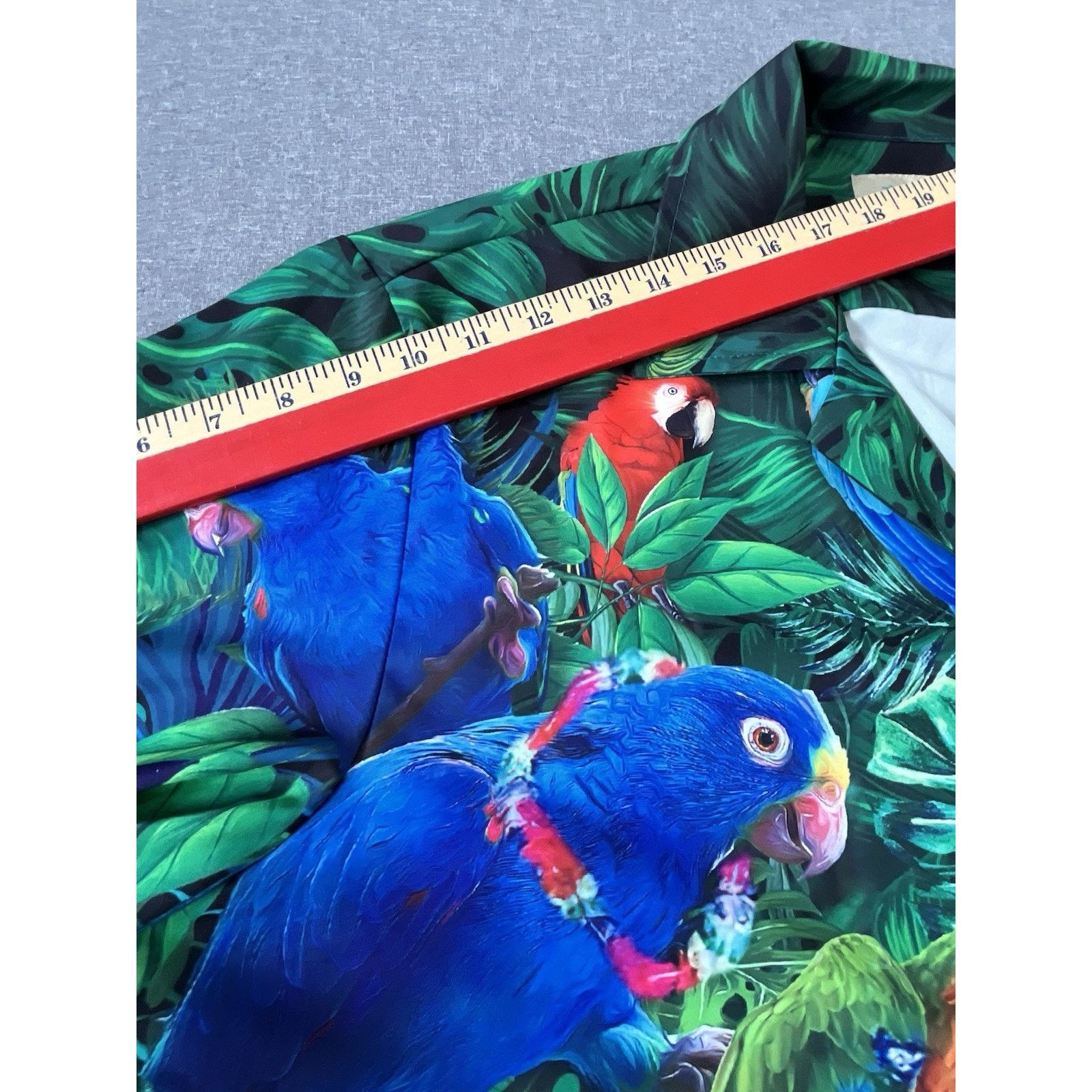 Other Hawalili Royaaura Hawaiian Button Mens Size XL Aloha Parrots Size US XL / EU 56 / 4 - 4 Thumbnail