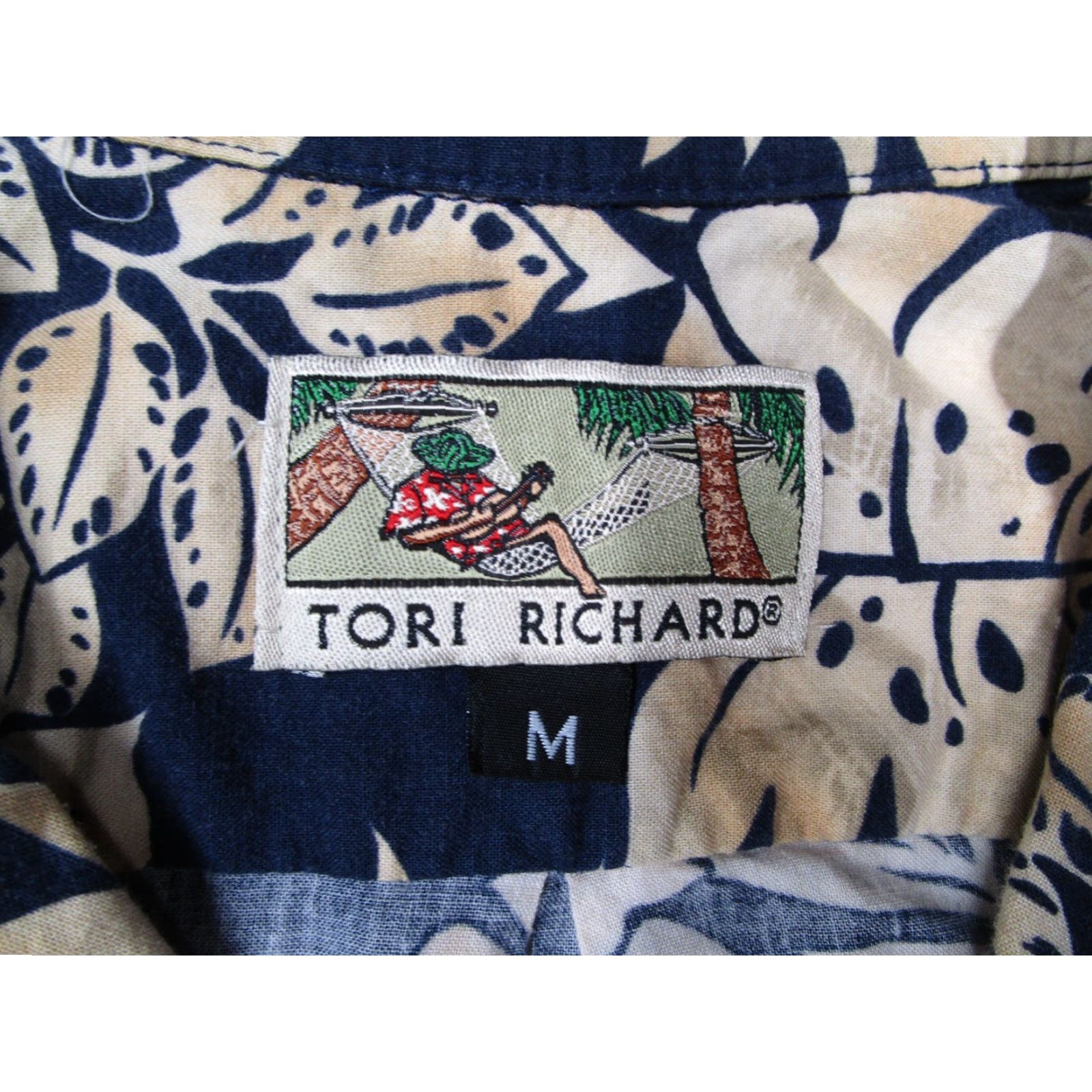 Tori Richard VINTAGE Tori Richard Shirt Men M Beige Palms Button Up Hawaiian Made in USA Size US M / EU 48-50 / 2 - 3 Thumbnail
