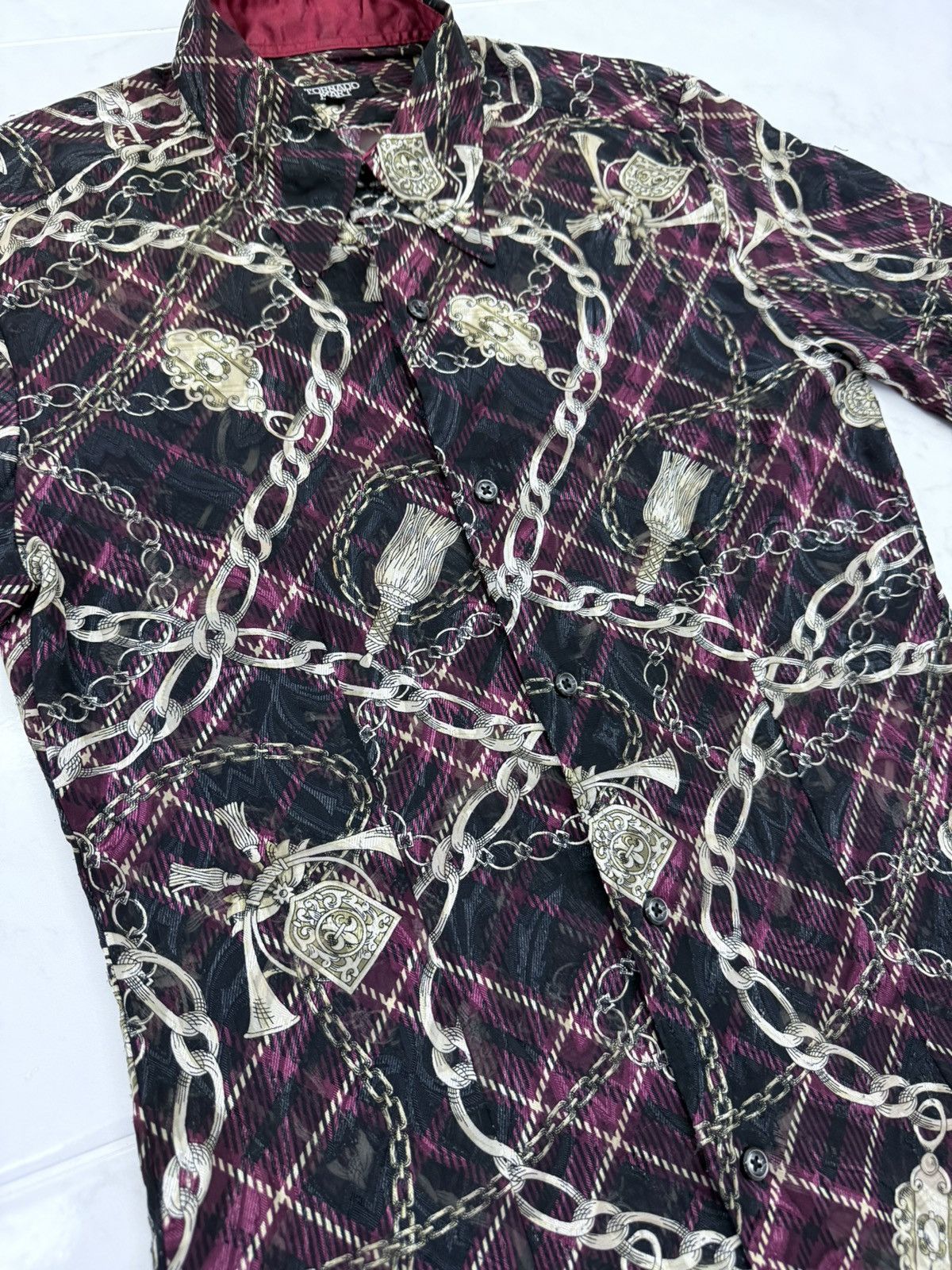 Tornado Mart Vintage Rare TORNADO MART Golden Chains Luxury Design Mesh Size US S / EU 44-46 / 1 - 2 Thumbnail