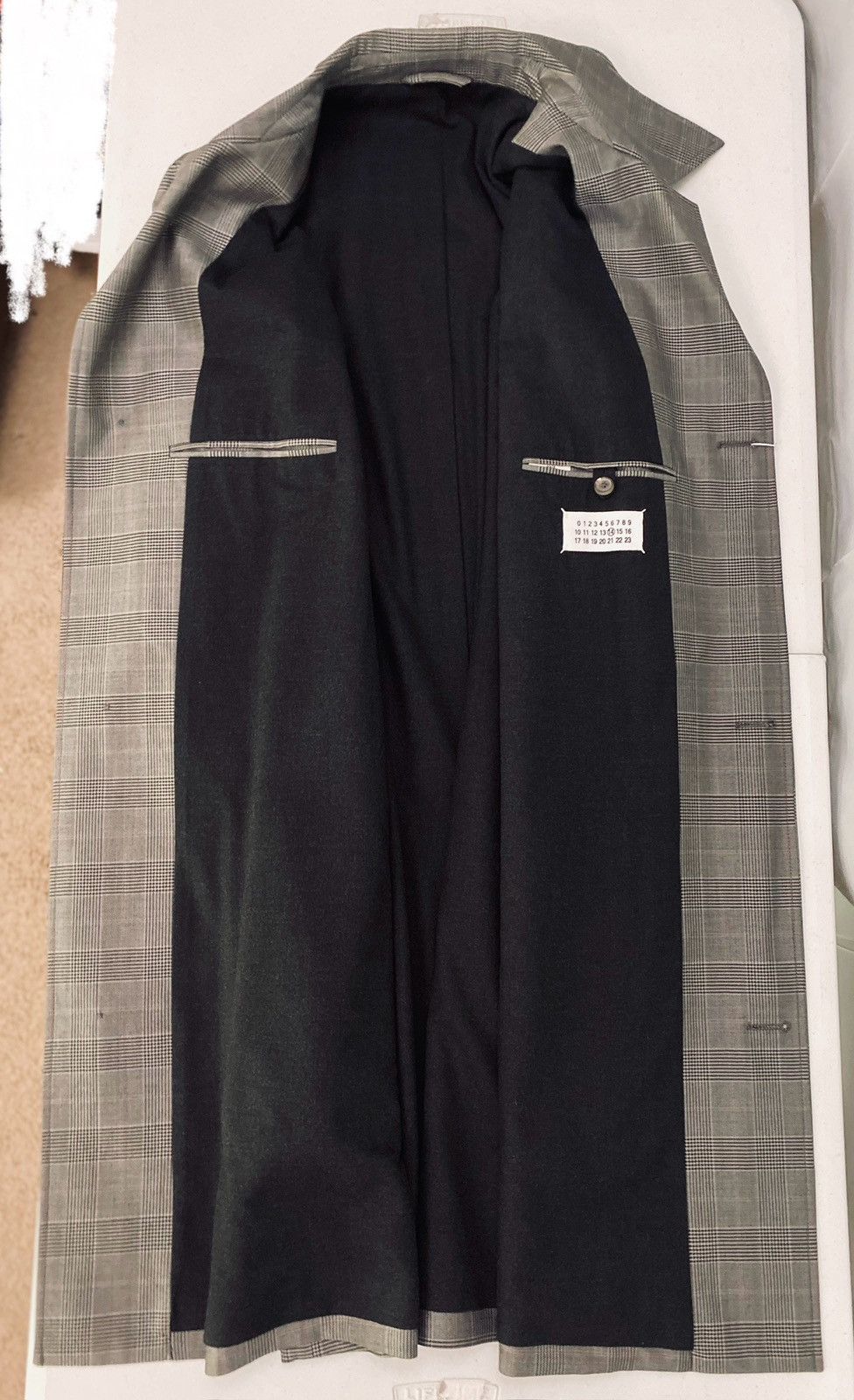 Maison Margiela MM 🇮🇹 Sharkskin Wool Detectives Pkt Overcoat 52 vintage nwt Size US L / EU 52-54 / 3 - 15 Thumbnail
