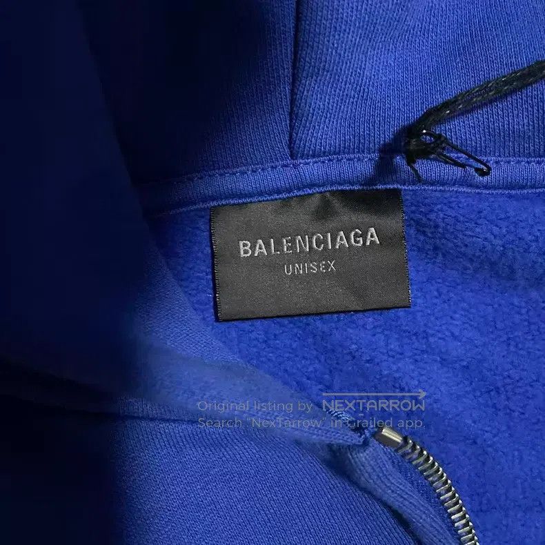 Balenciaga Balenciaga Navy Blue Soccer Zip Up Sweatshirt Size US M / EU 48-50 / 2 - 3 Thumbnail