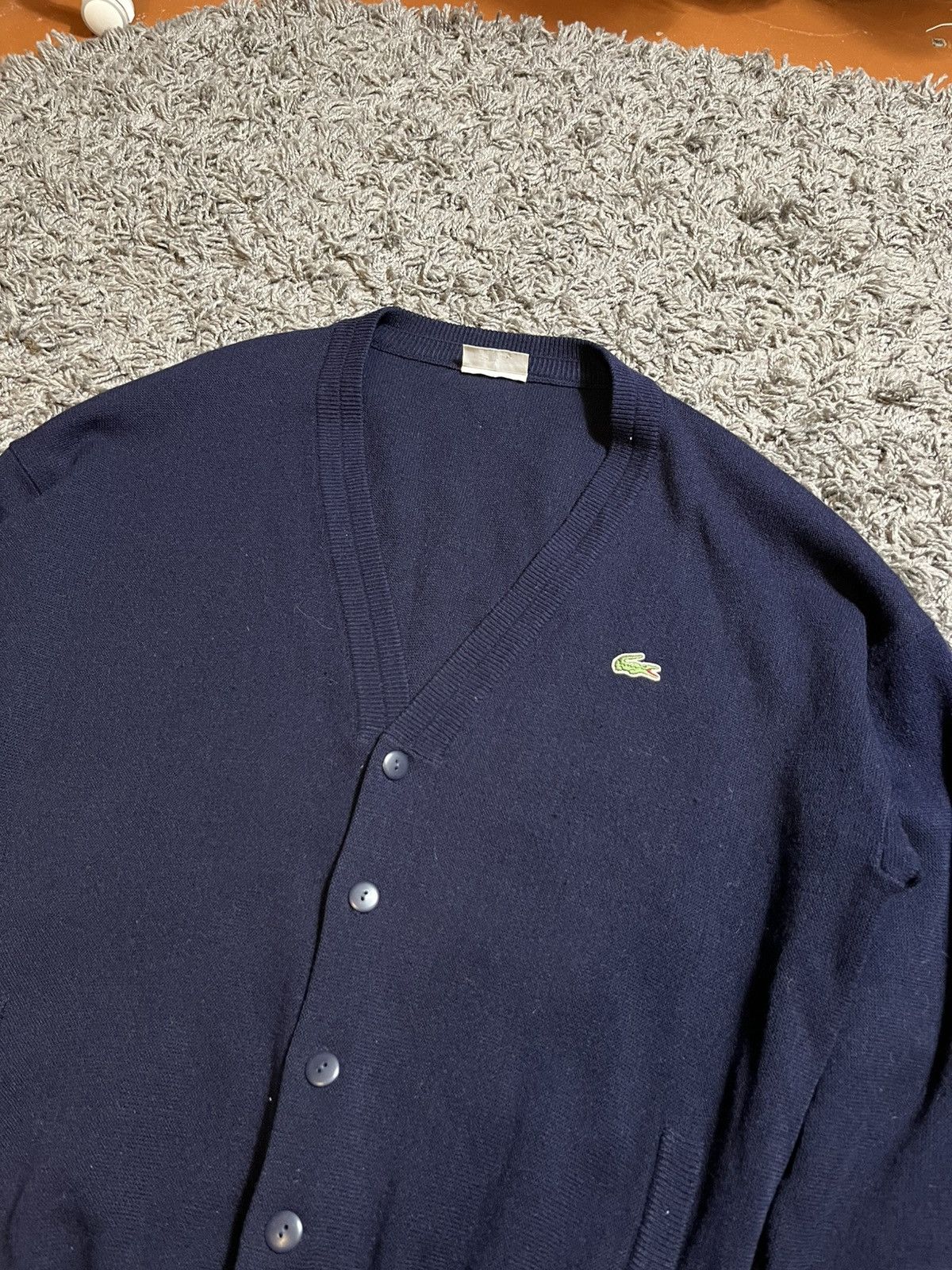 Lacoste LACOSTE VINTAGE WOOL CARDIGAN KNITTED Size US L / EU 52-54 / 3 - 2 Thumbnail