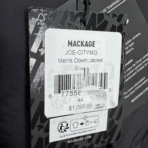 Mackage Mackage Joe City MG Down Puffer Jacket Black Men’s Size 44/X Size US XL / EU 56 / 4 - 6 Thumbnail